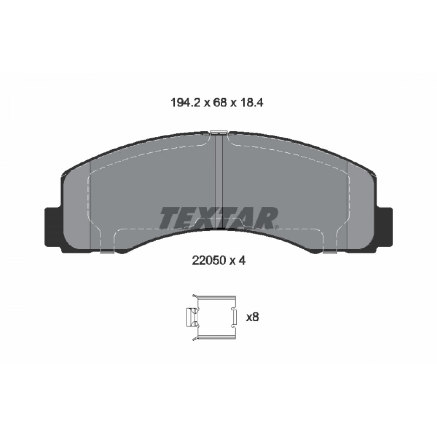 Bremseklodser TEXTAR 2205002