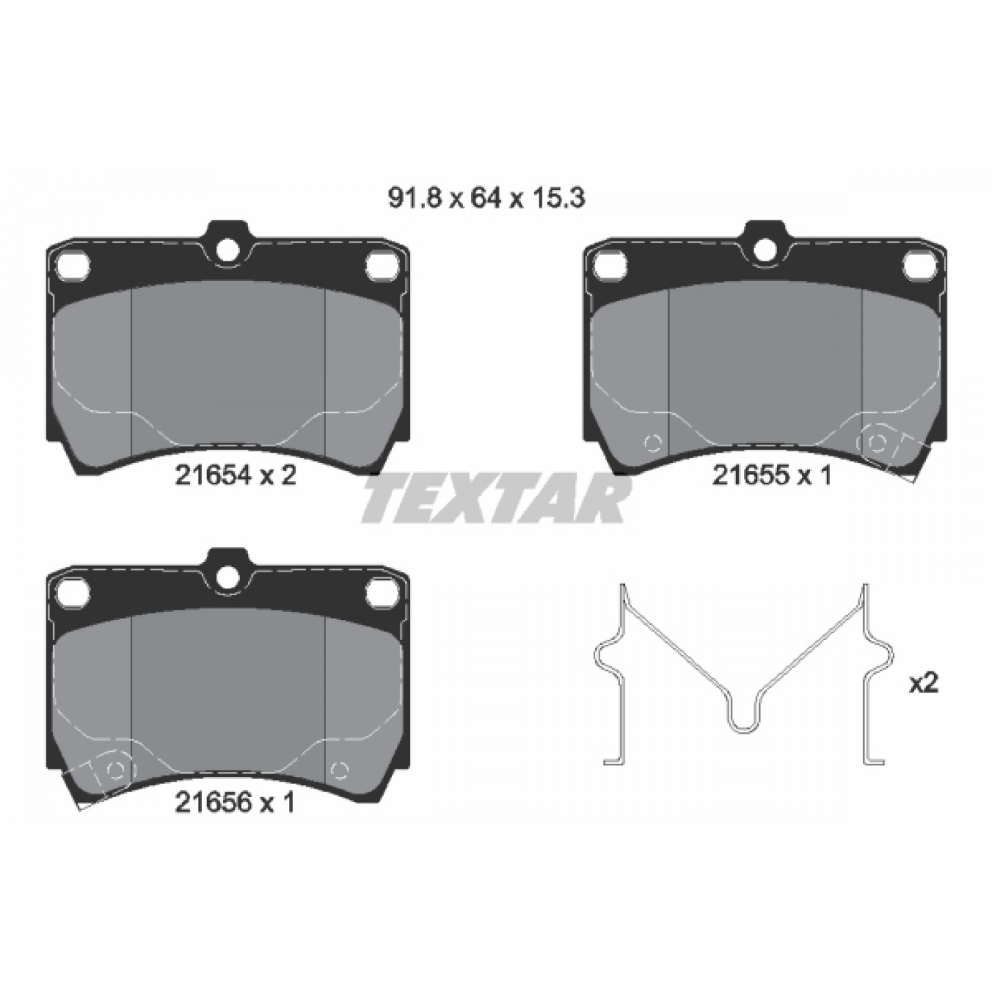 Bremseklodser TEXTAR 2165404