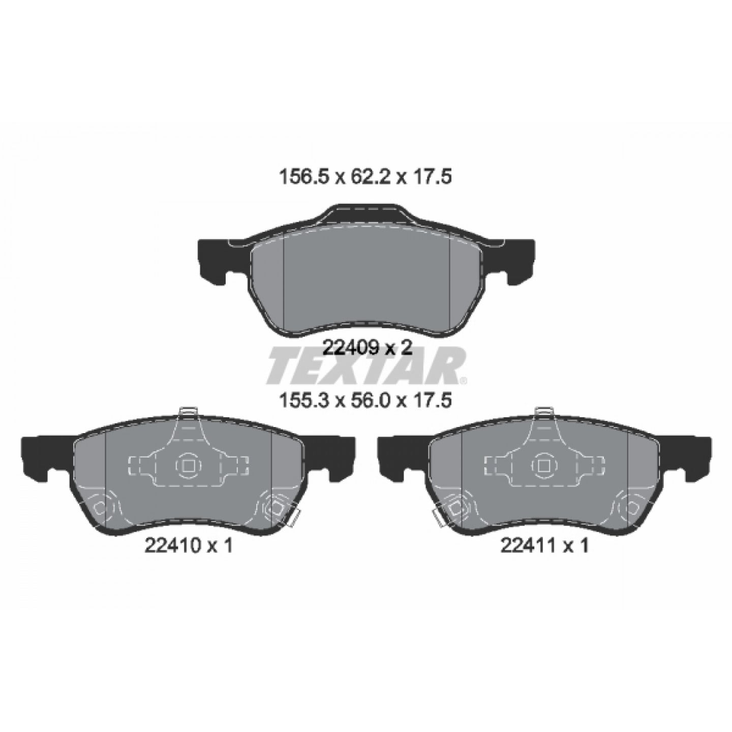 Bremseklodser TEXTAR 2240901