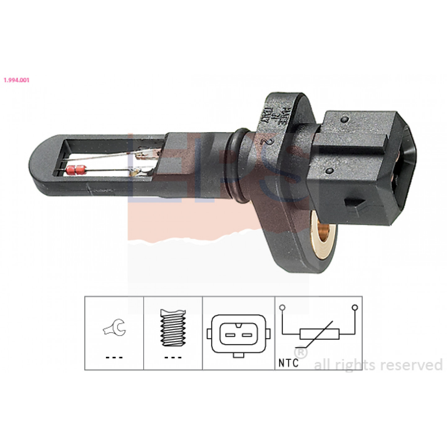 Sensor, indsugningstemp. EPS 1.994.001