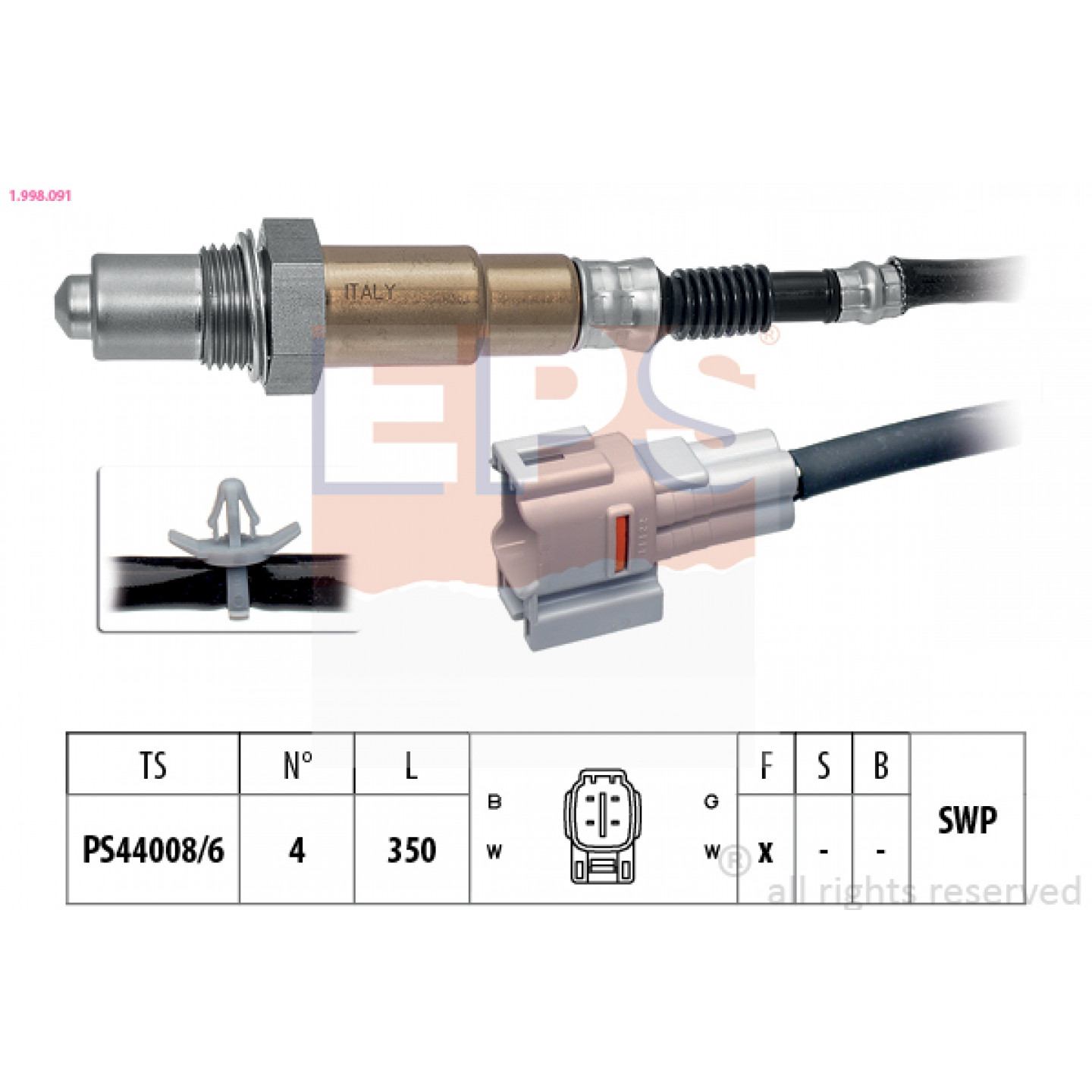 Sonde lambda EPS 1.998.091