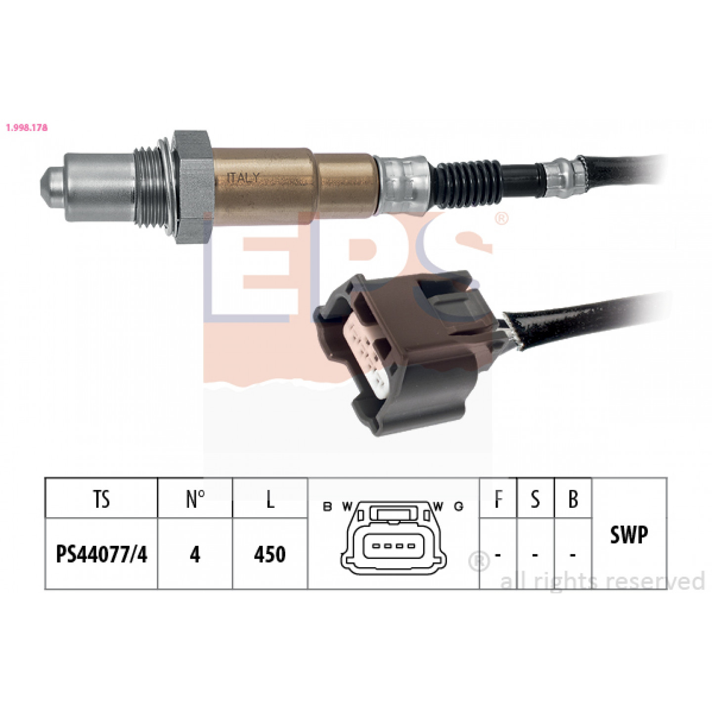 Sonda lambda EPS 1.998.178