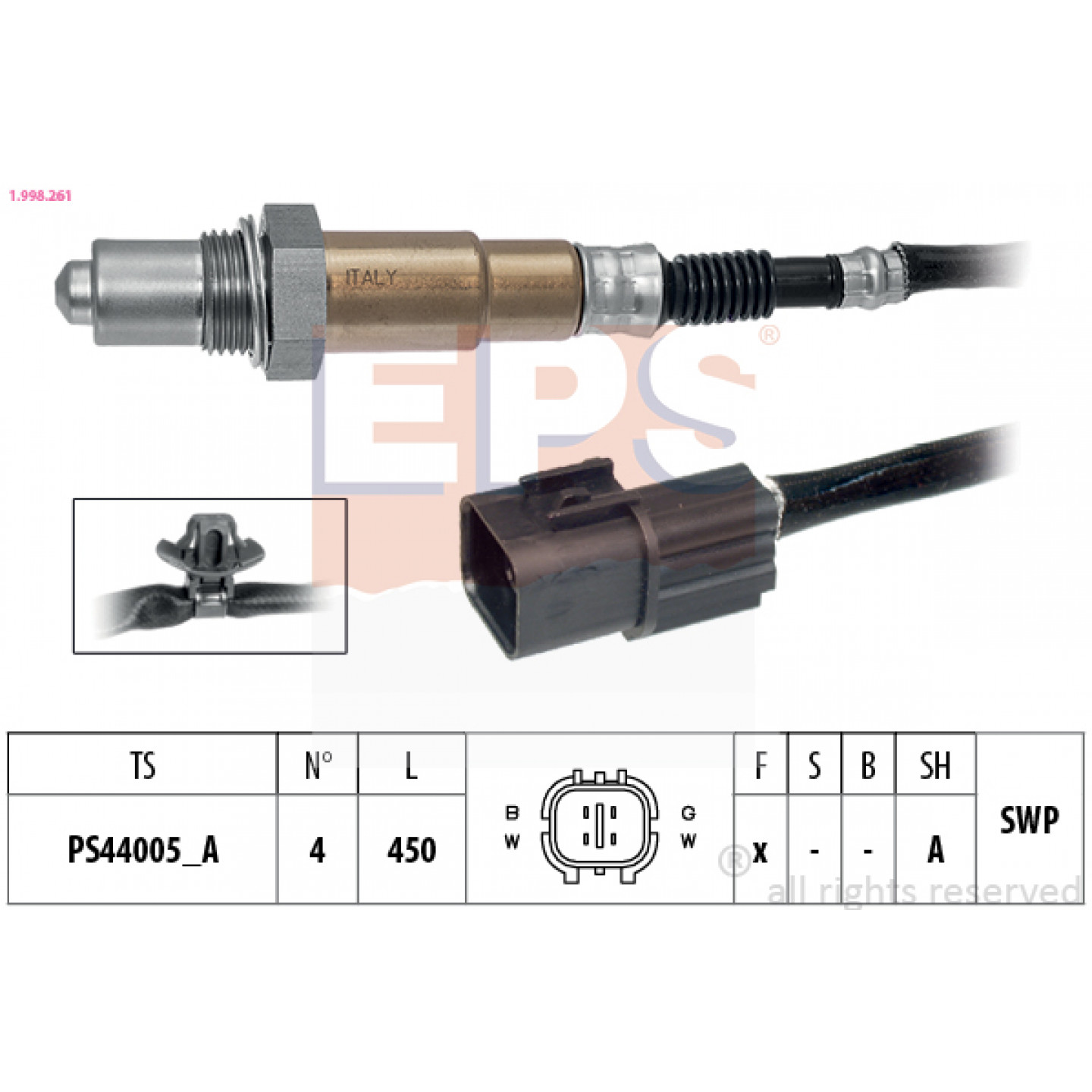 Sonde lambda EPS 1.998.261
