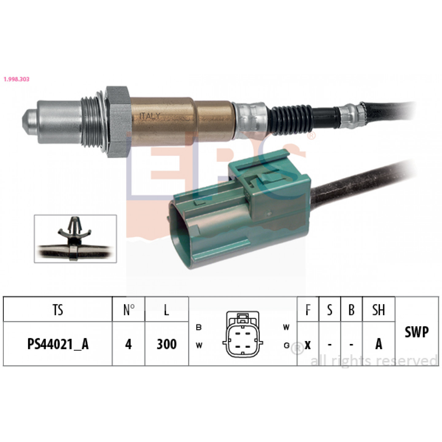 Sonde lambda EPS 1.998.303