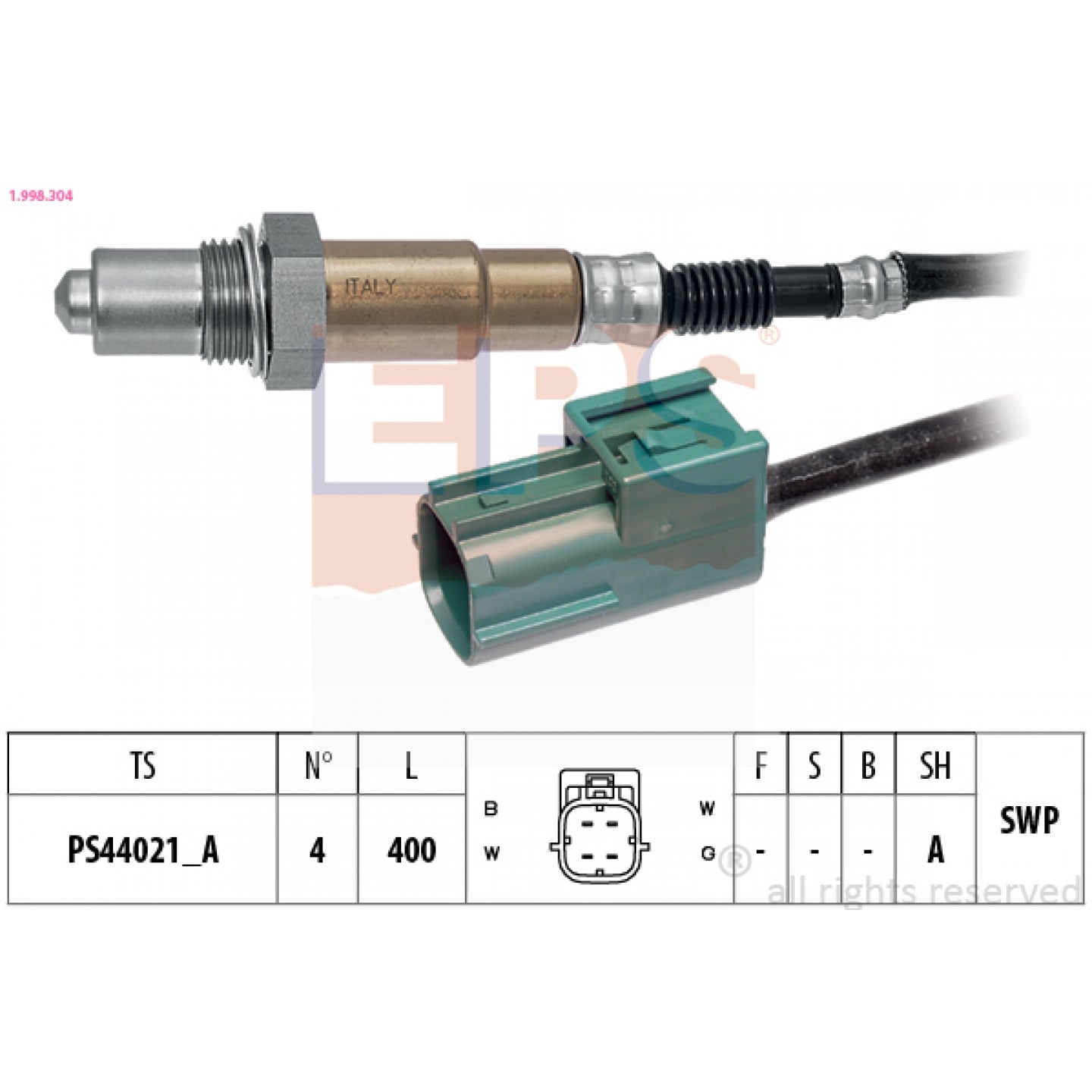 Sonde lambda EPS 1.998.304