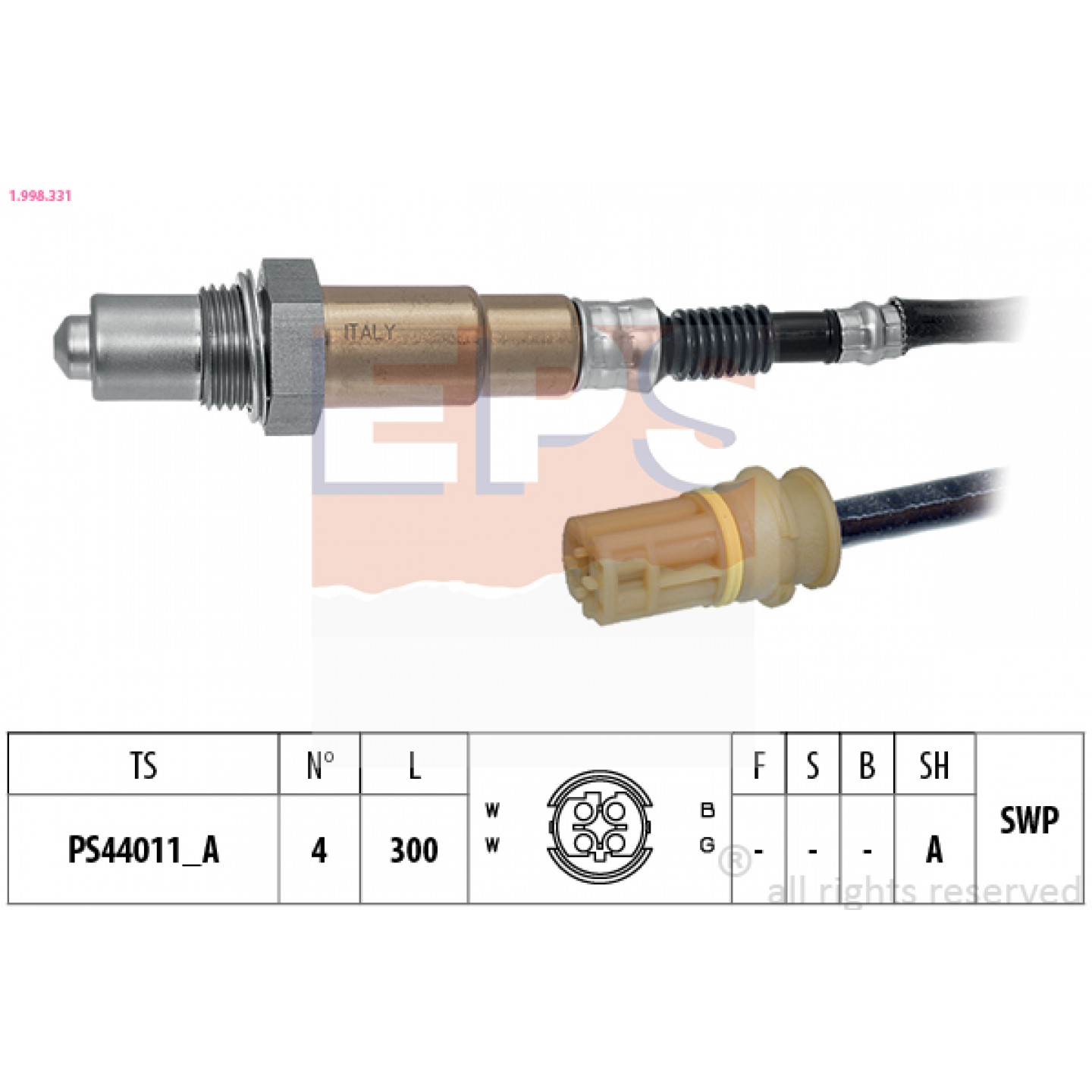 Sonda lambda EPS 1.998.331