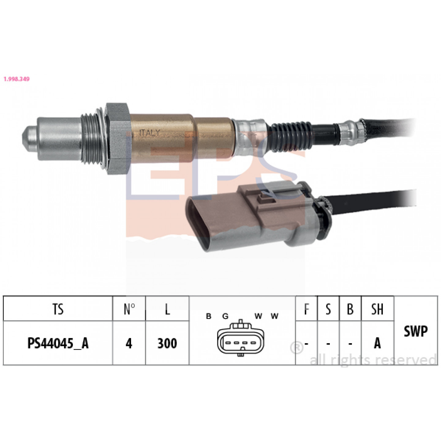 Sonda lambda EPS 1.998.349