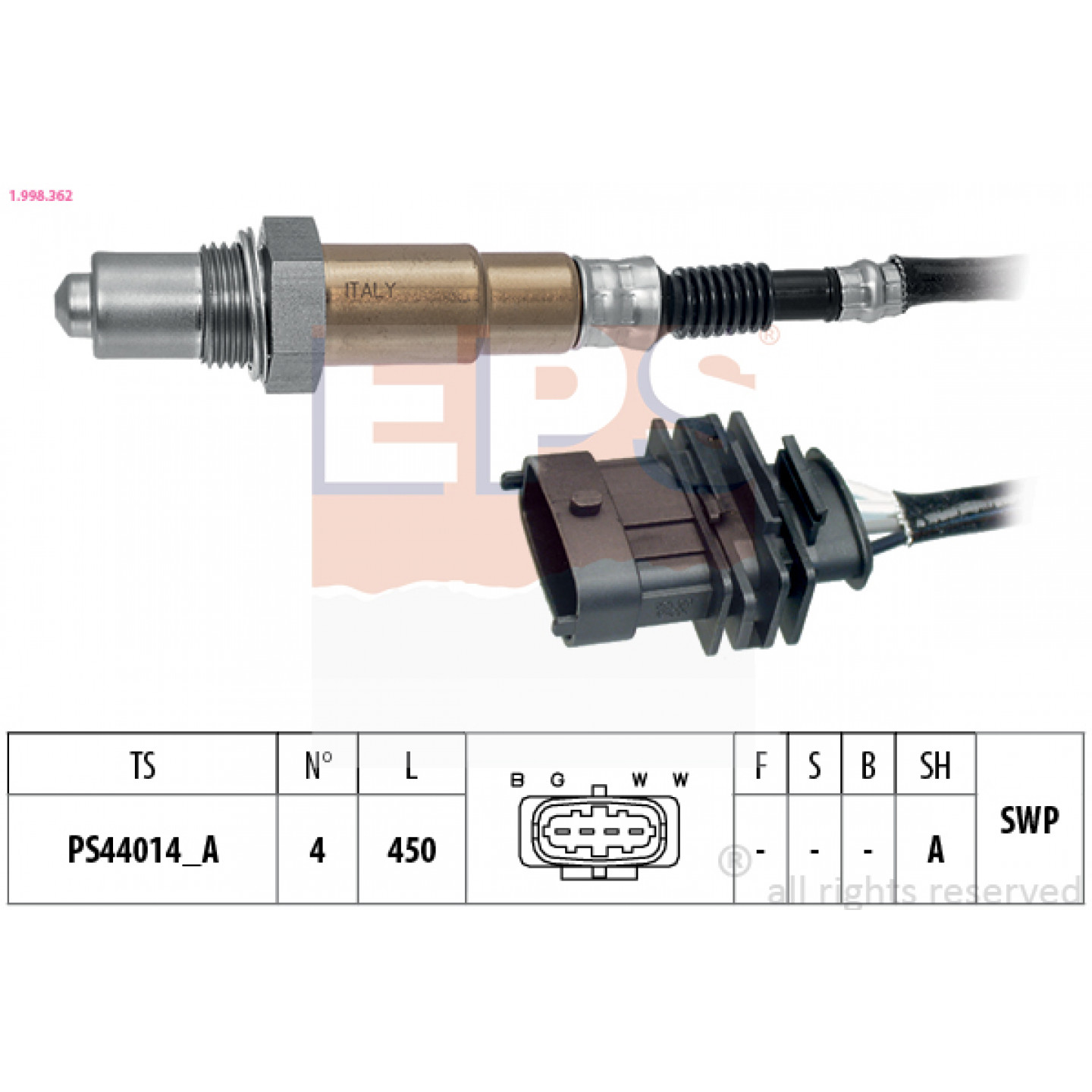 Sonda lambda EPS 1.998.362