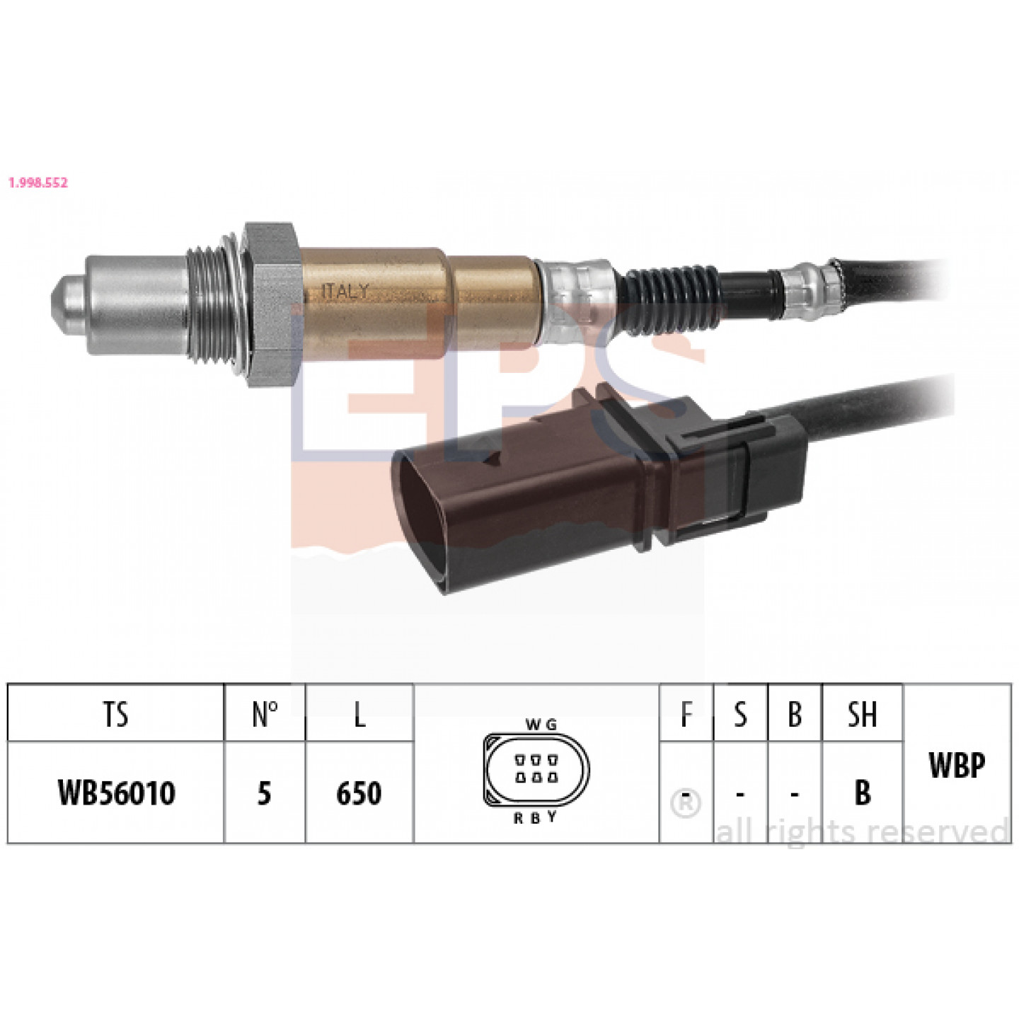Sonda lambda EPS 1.998.552