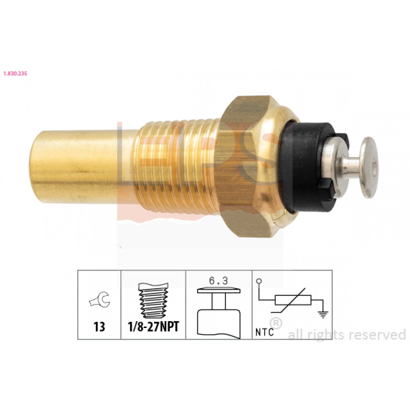 Sensor, koelvloeistoftemperatuur EPS 1.830.235
