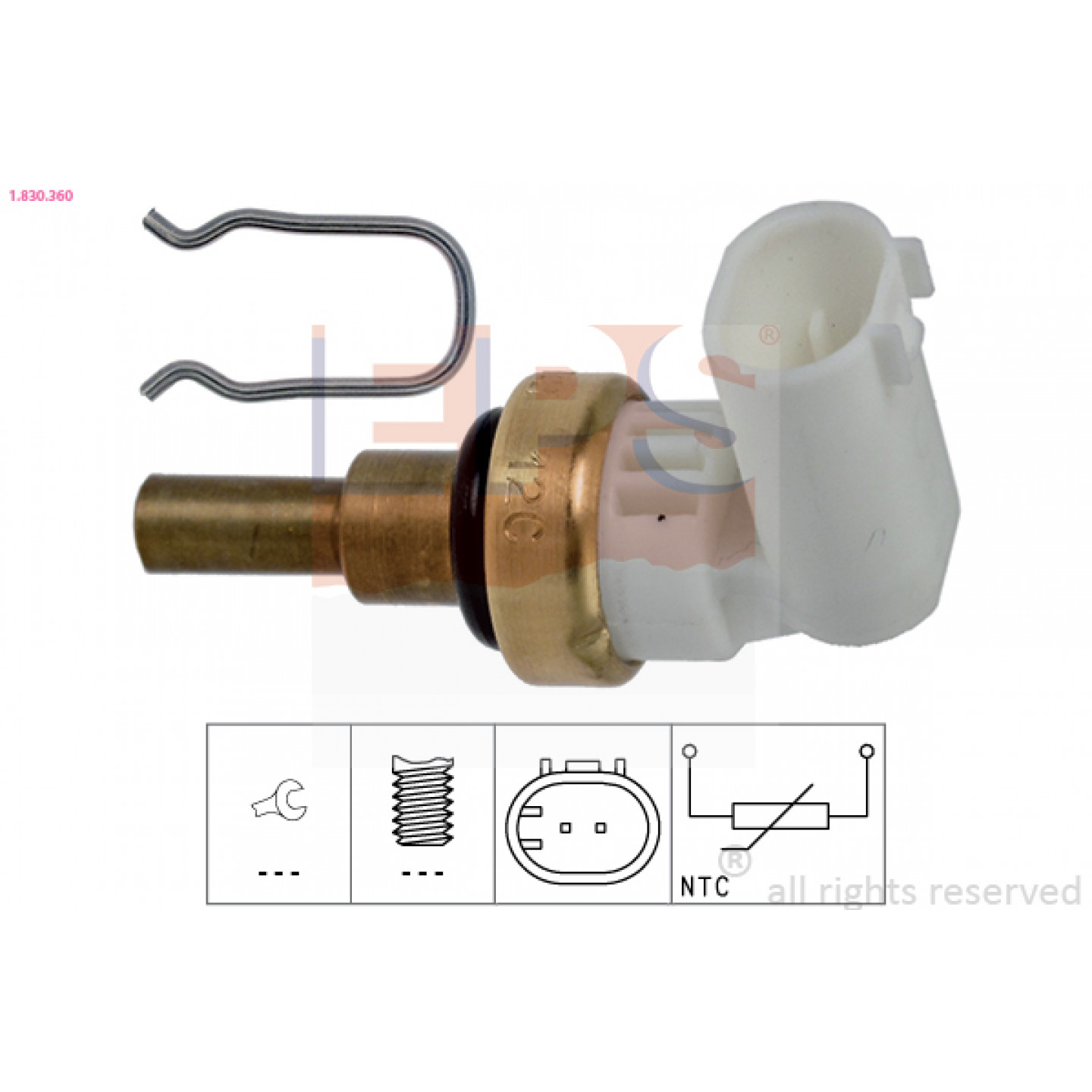 Sensor, koelvloeistoftemperatuur EPS 1.830.360