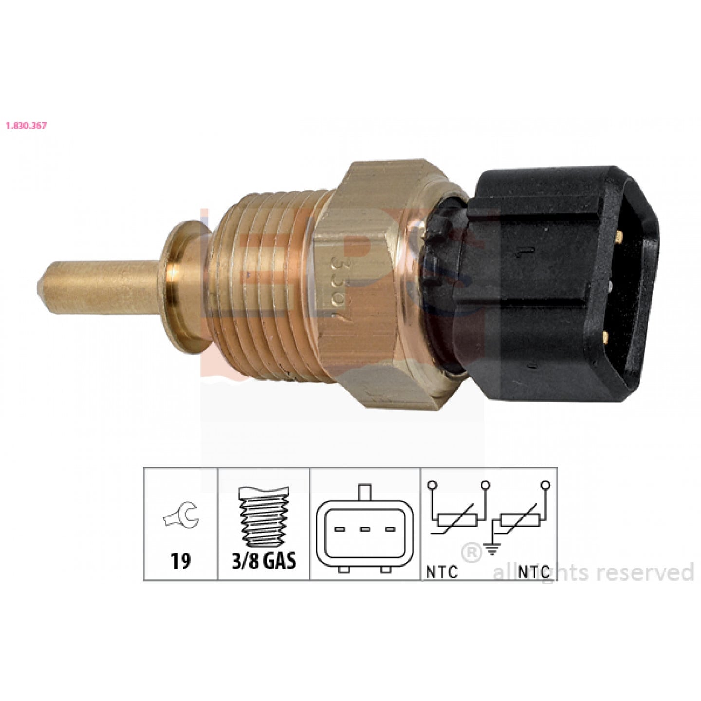 CALORSTAT by Vernet WS3101 Sensore, Refrigerante Temperatura per