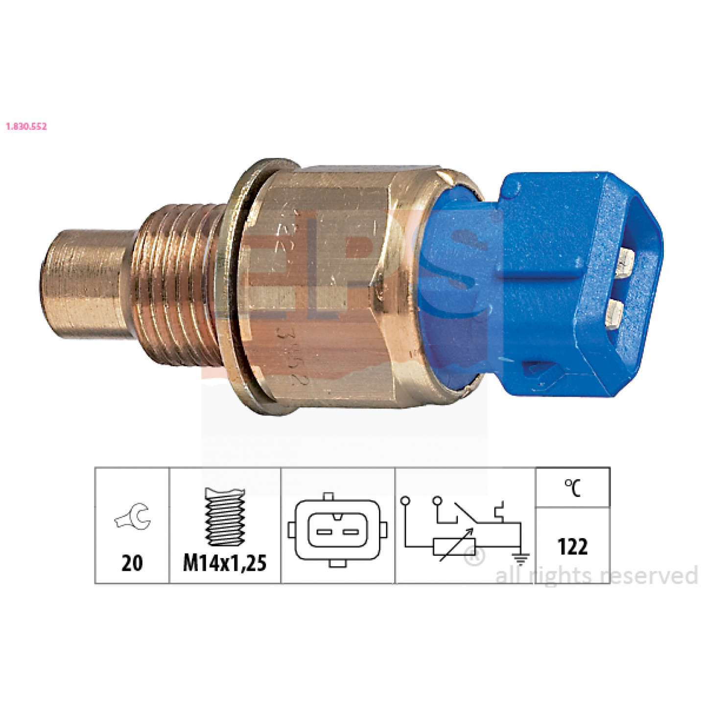 Sensor, koelvloeistoftemperatuur EPS 1.830.552