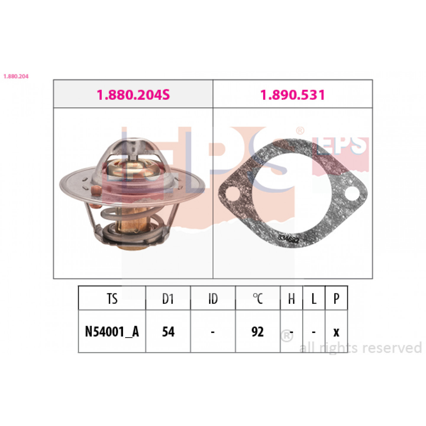 Thermostat, Kühlmittel EPS 1.880.204