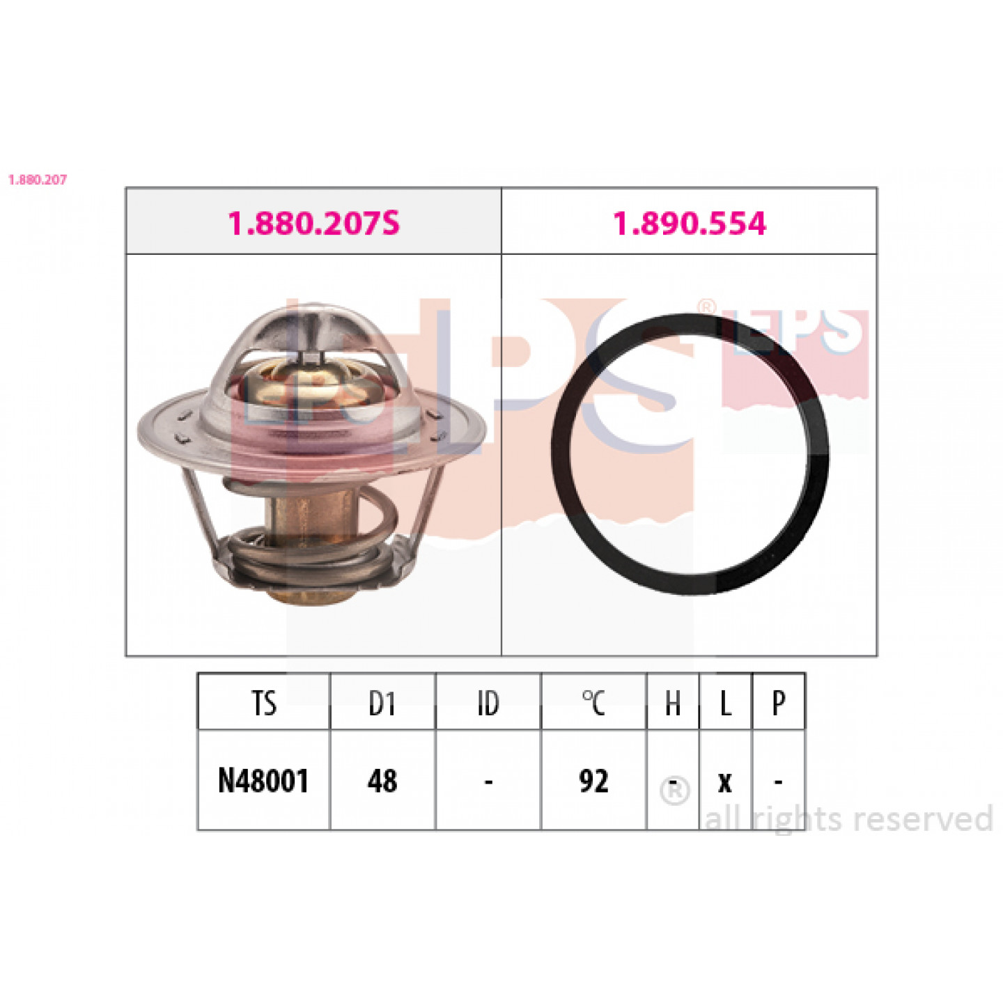 Thermostat, Kühlmittel EPS 1.880.207