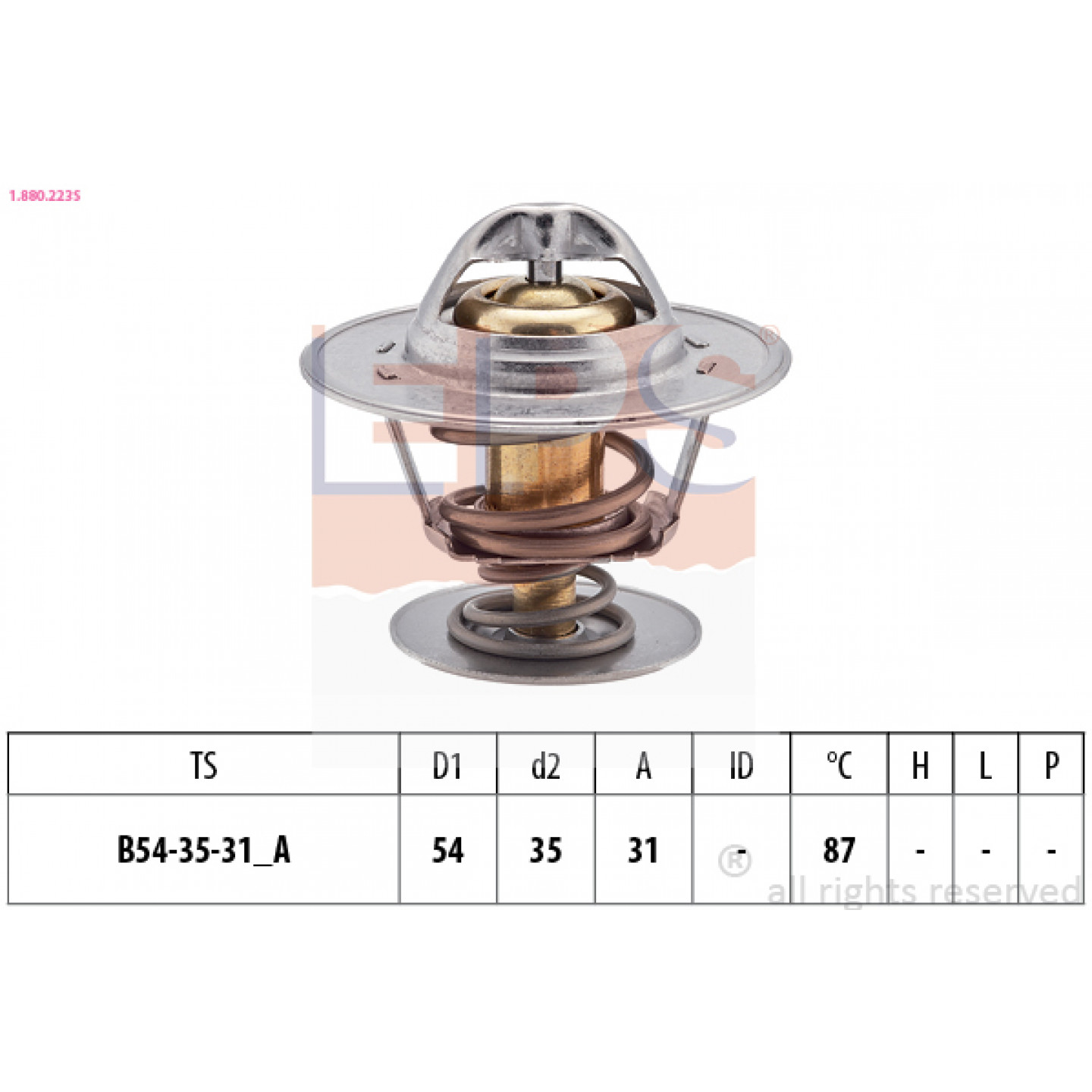 Thermostat, Kühlmittel EPS 1.880.223S