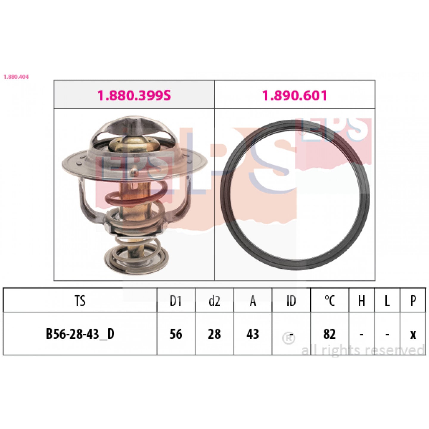 Termostat, chladivo EPS 1.880.404