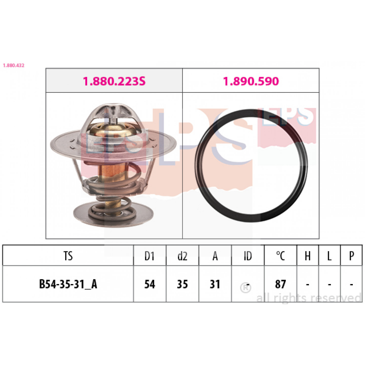 Thermostat, Kühlmittel EPS 1.880.432