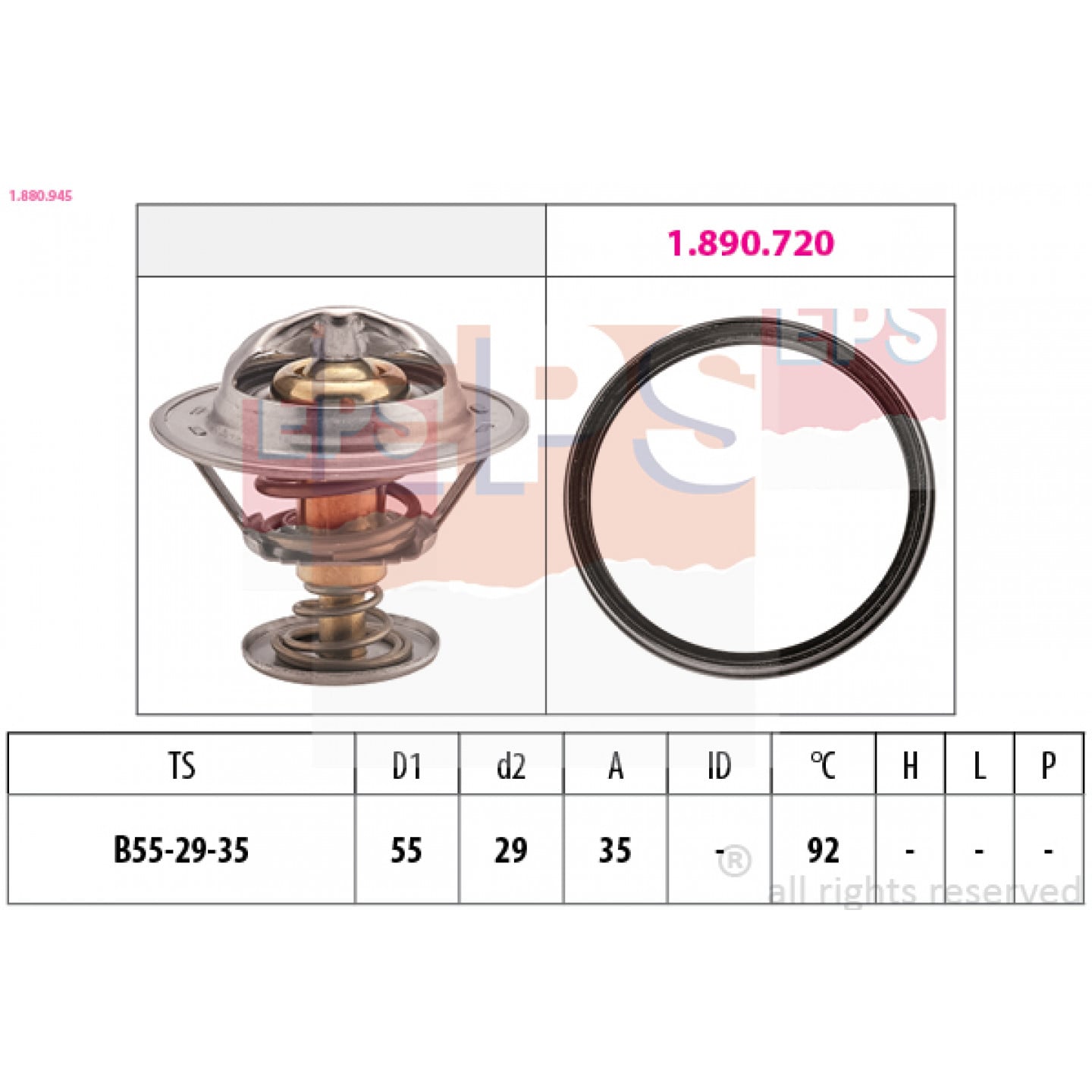 Termostat, chladivo EPS 1.880.945