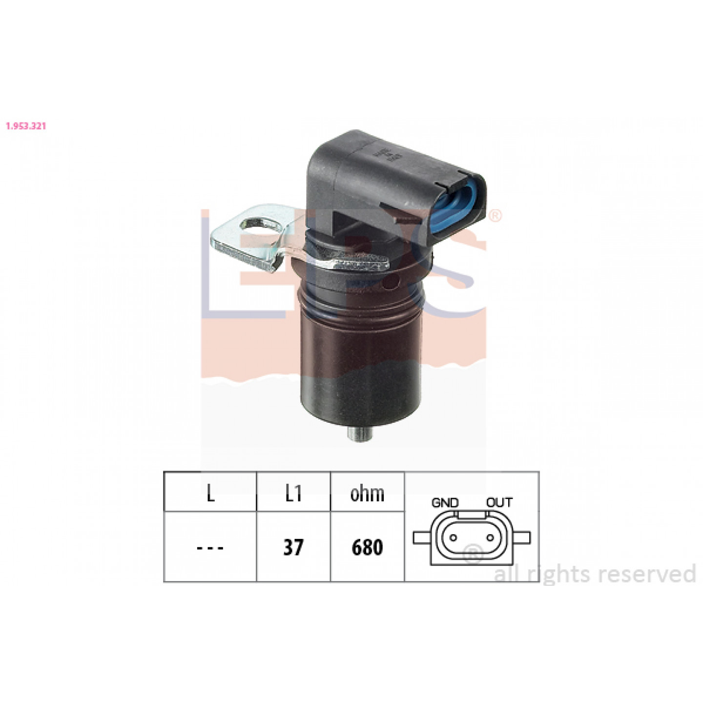 Sensor, omdrejningstal EPS 1.953.321