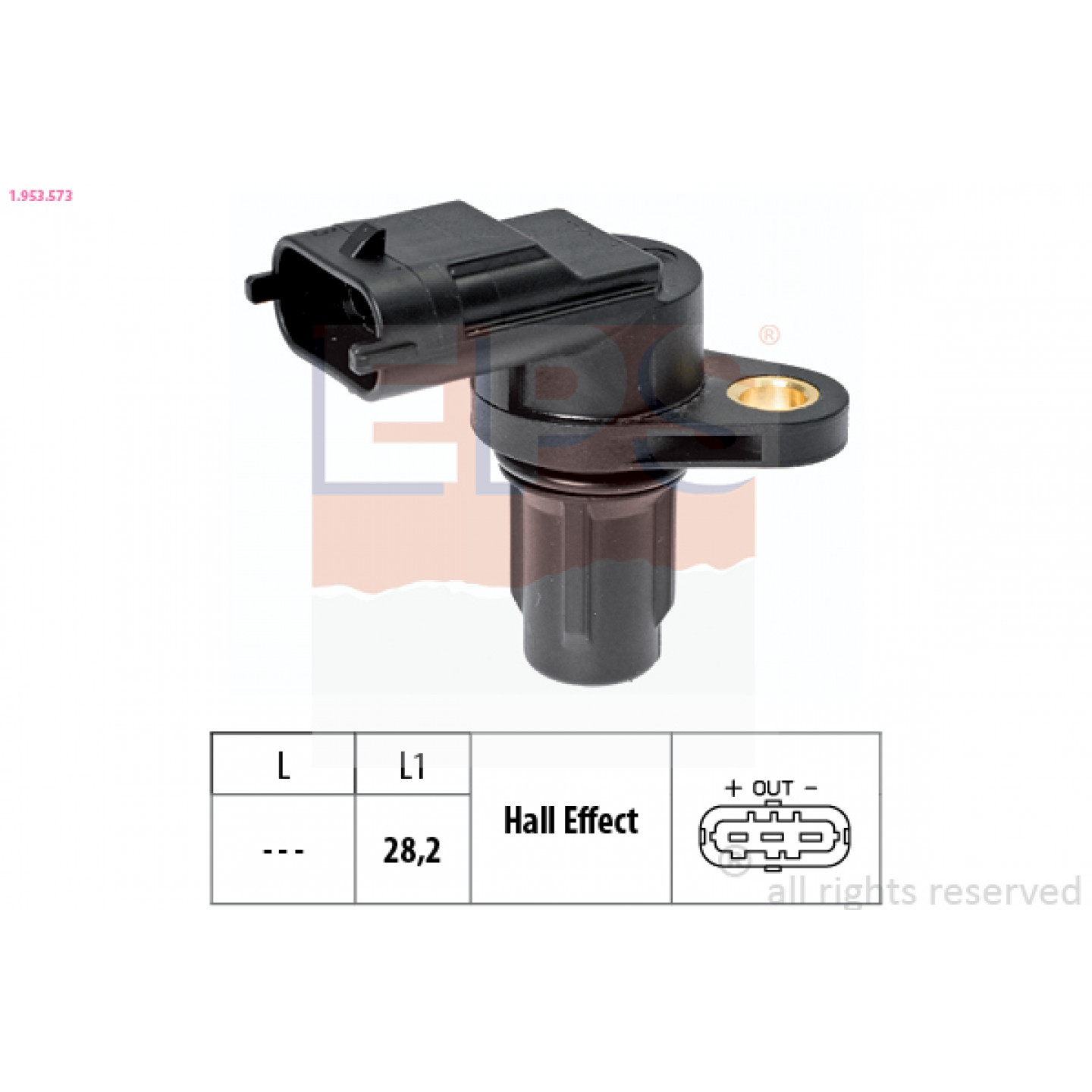 Sensor, camshaft position EPS 1.953.573 - Trodo.com