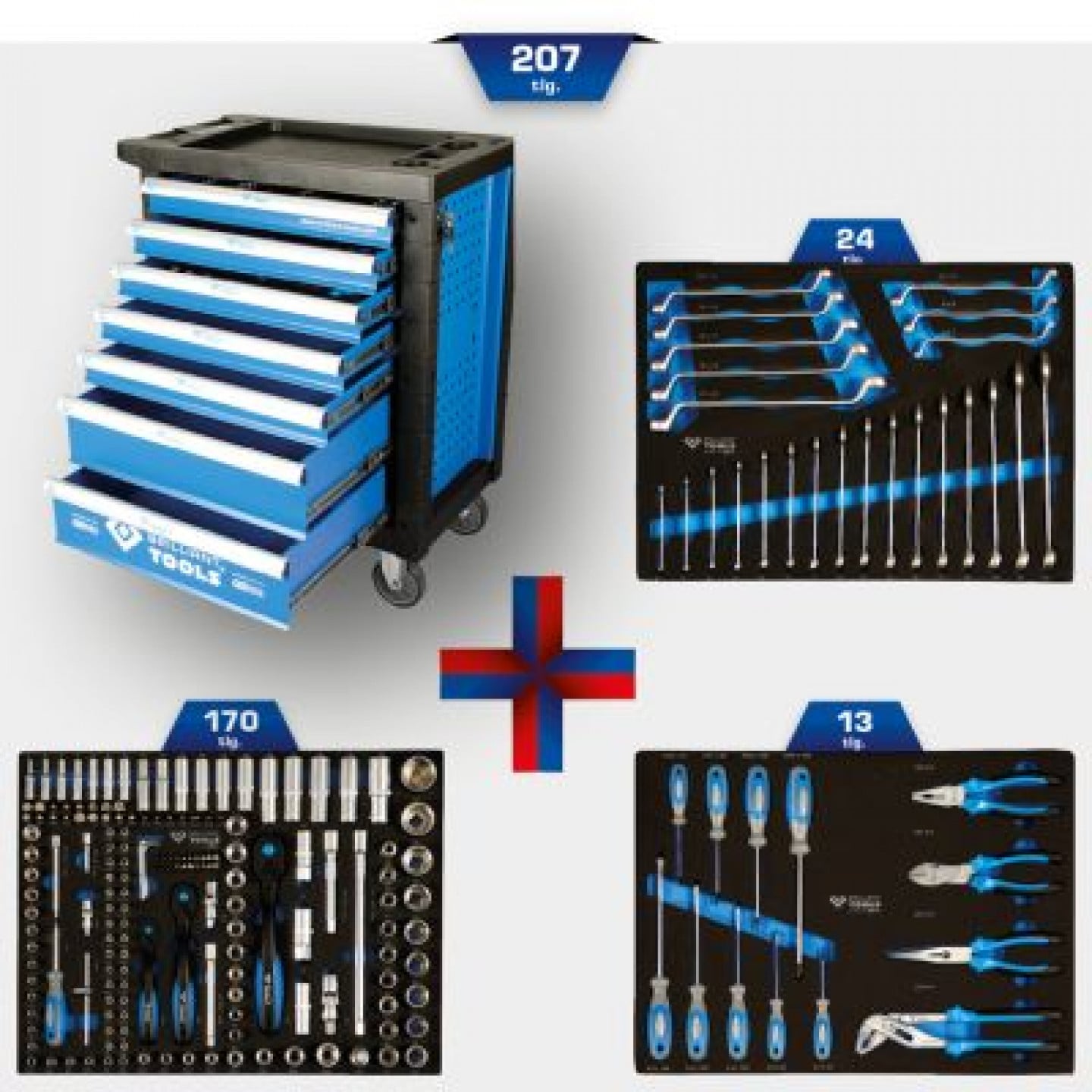 Įrankių vežimėlis KS TOOLS BT153207 - Trodo.lt