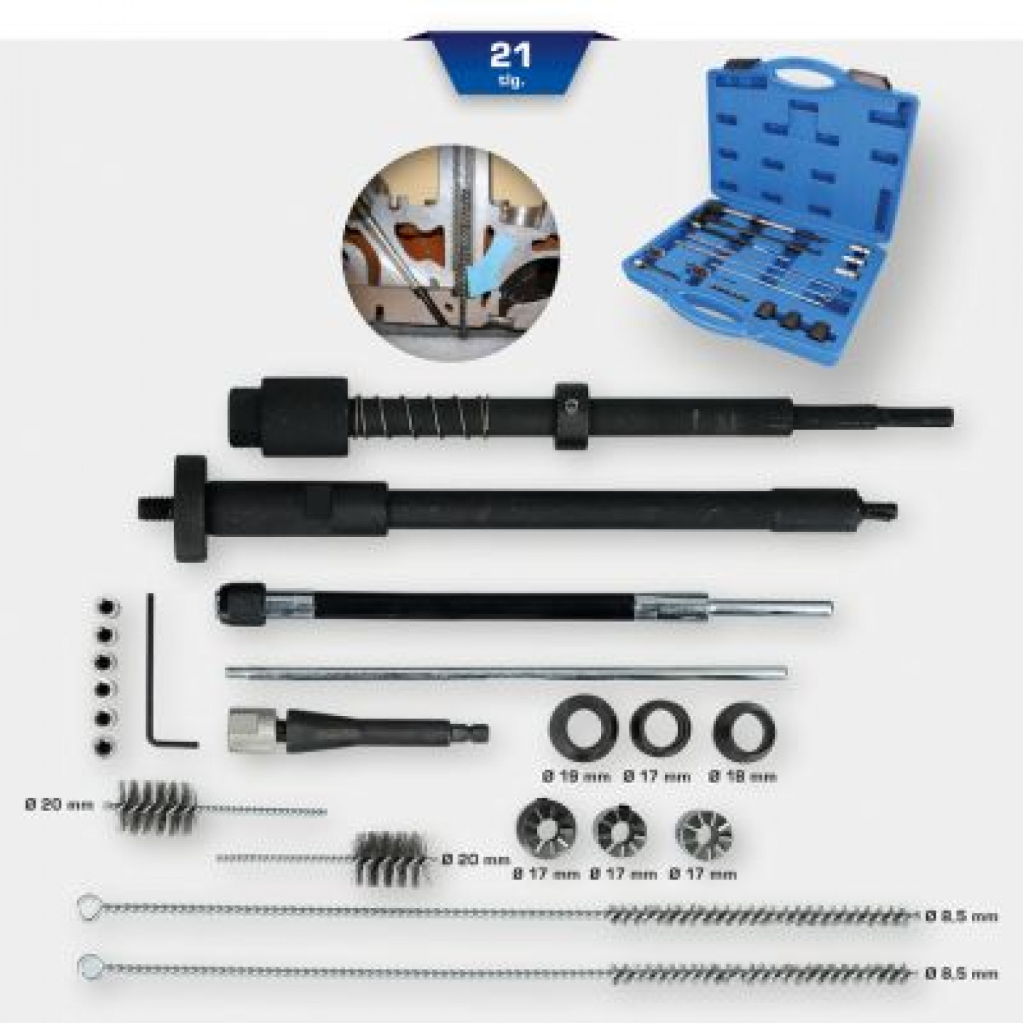 Kit attrezzi pulizia/fresa, Pozzetto iniettori-CR KS TOOLS BT551300