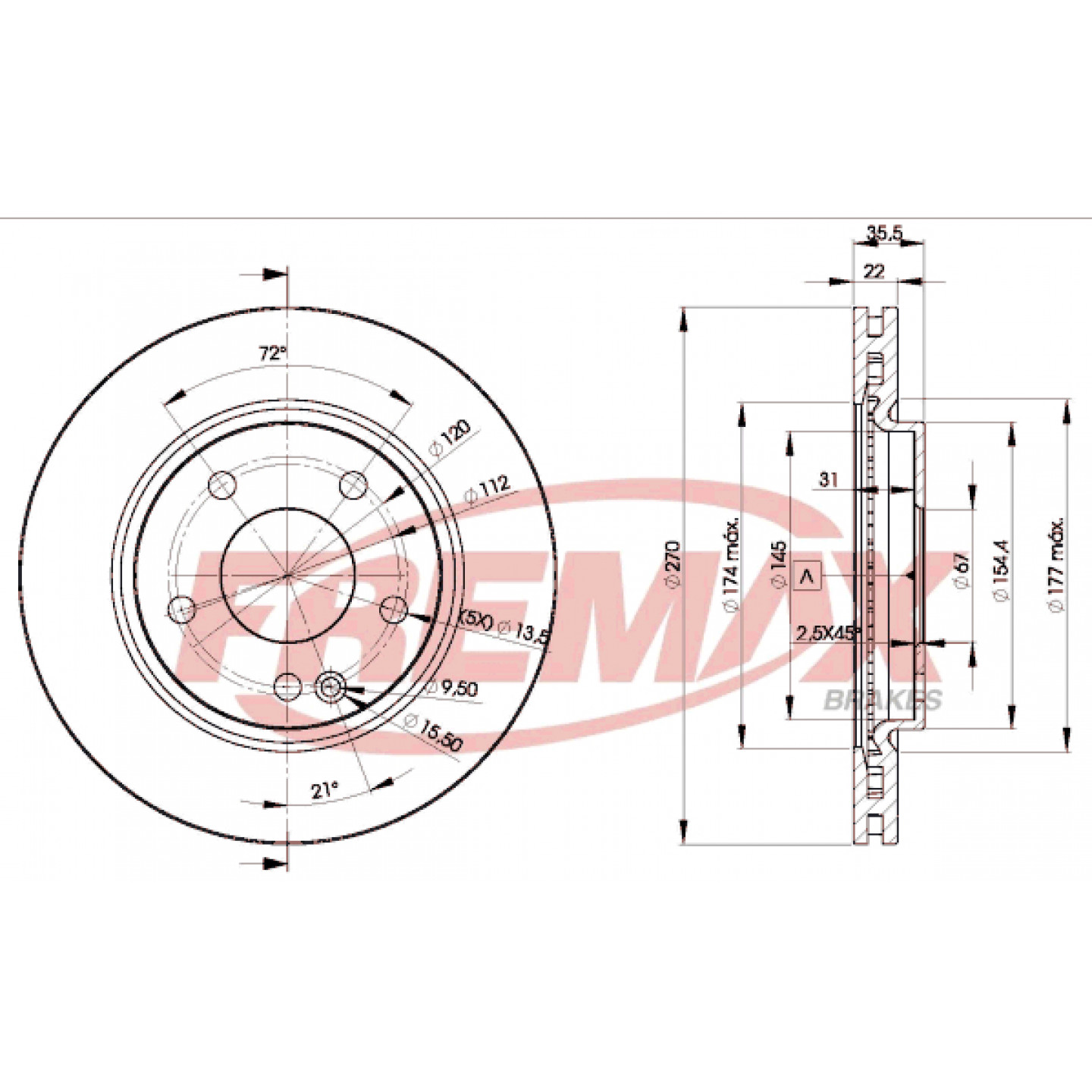 Bremsscheibe FREMAX BD-2112