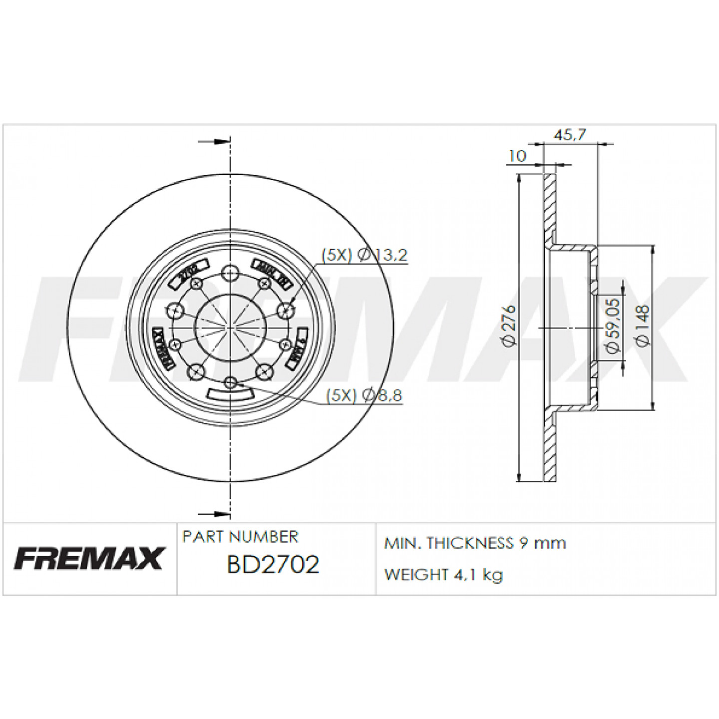 Bremsscheibe FREMAX BD-2702