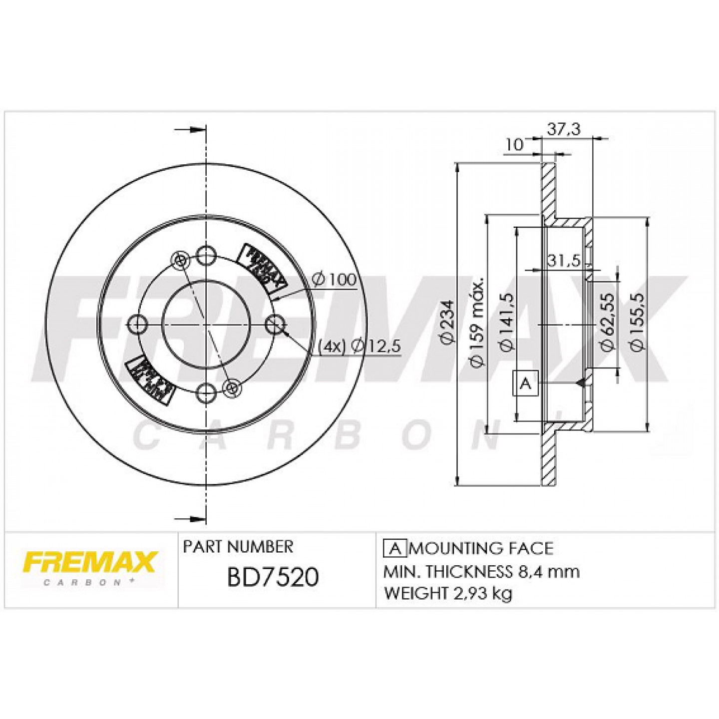 Bremsscheibe FREMAX BD-7520