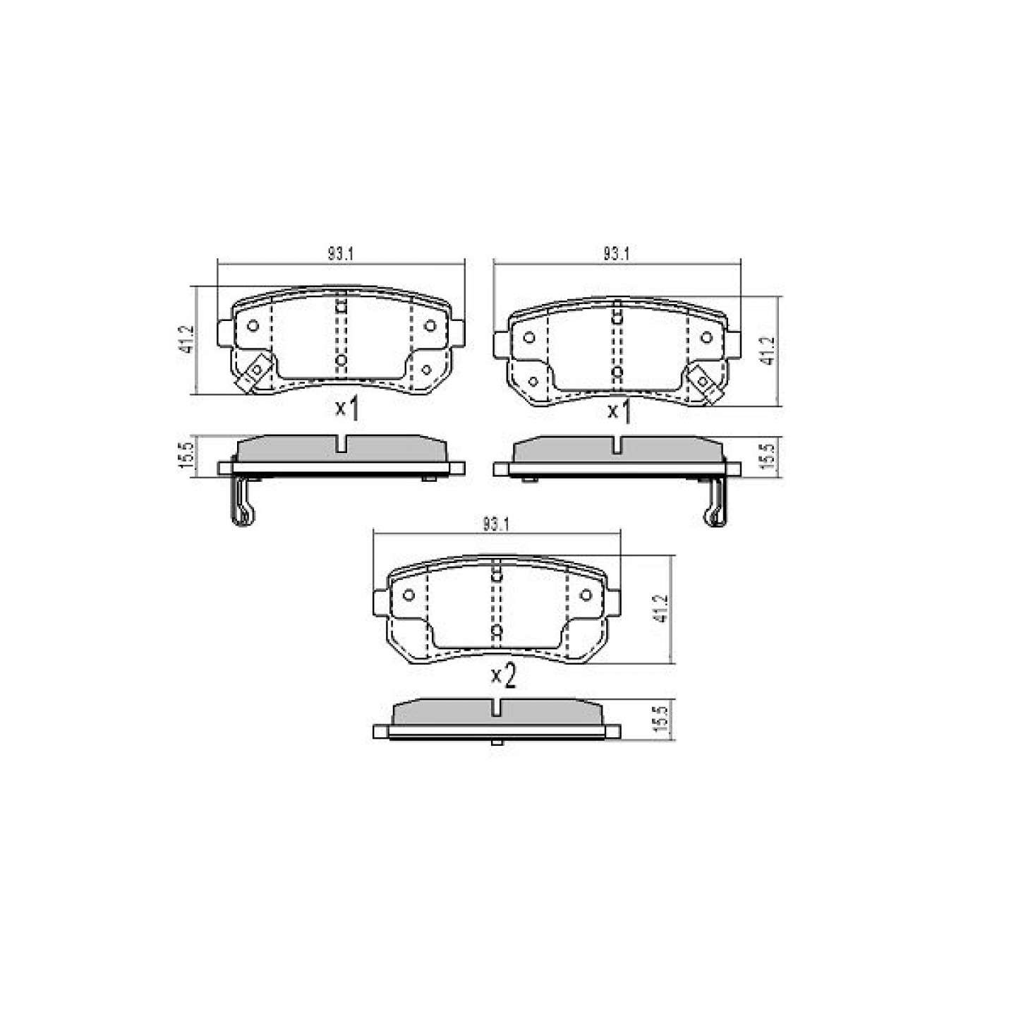 BLUE PRINT ADG042119 Kit pastiglie freni - Ricambi auto