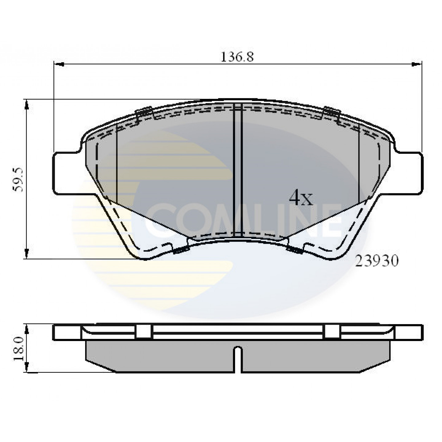 Kit pastiglie freno, Freno a disco COMLINE CBP01160