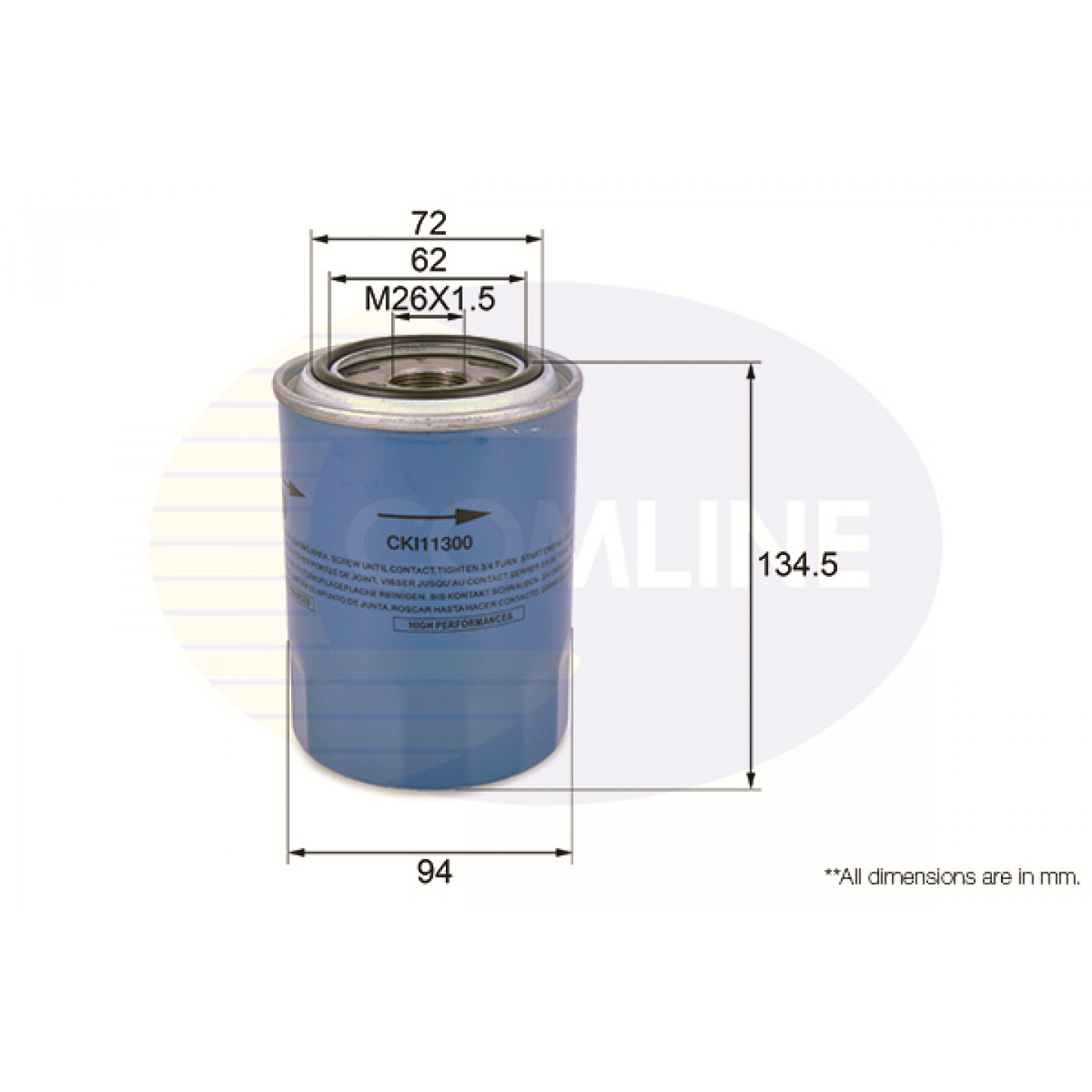 Oliefilter COMLINE CKI11300