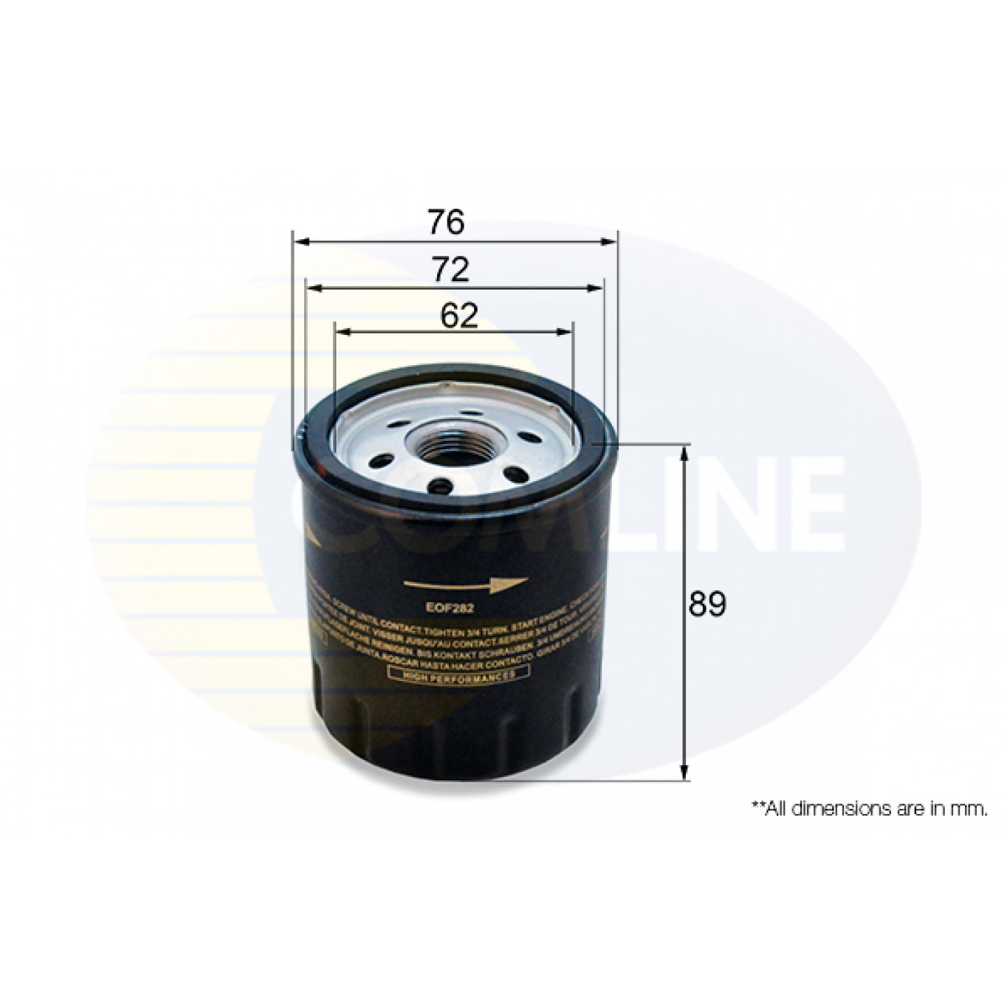 Oliefilter COMLINE EOF282