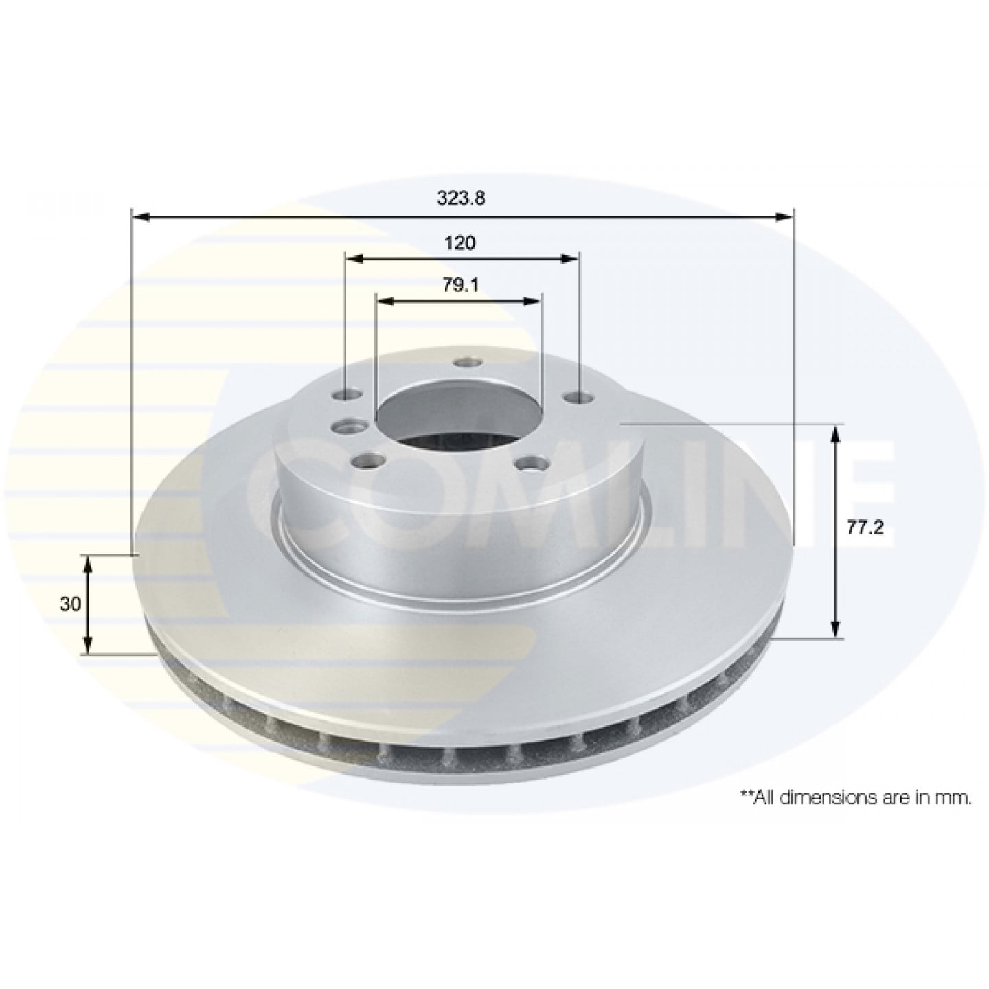 Disque de frein COMLINE ADC1738V