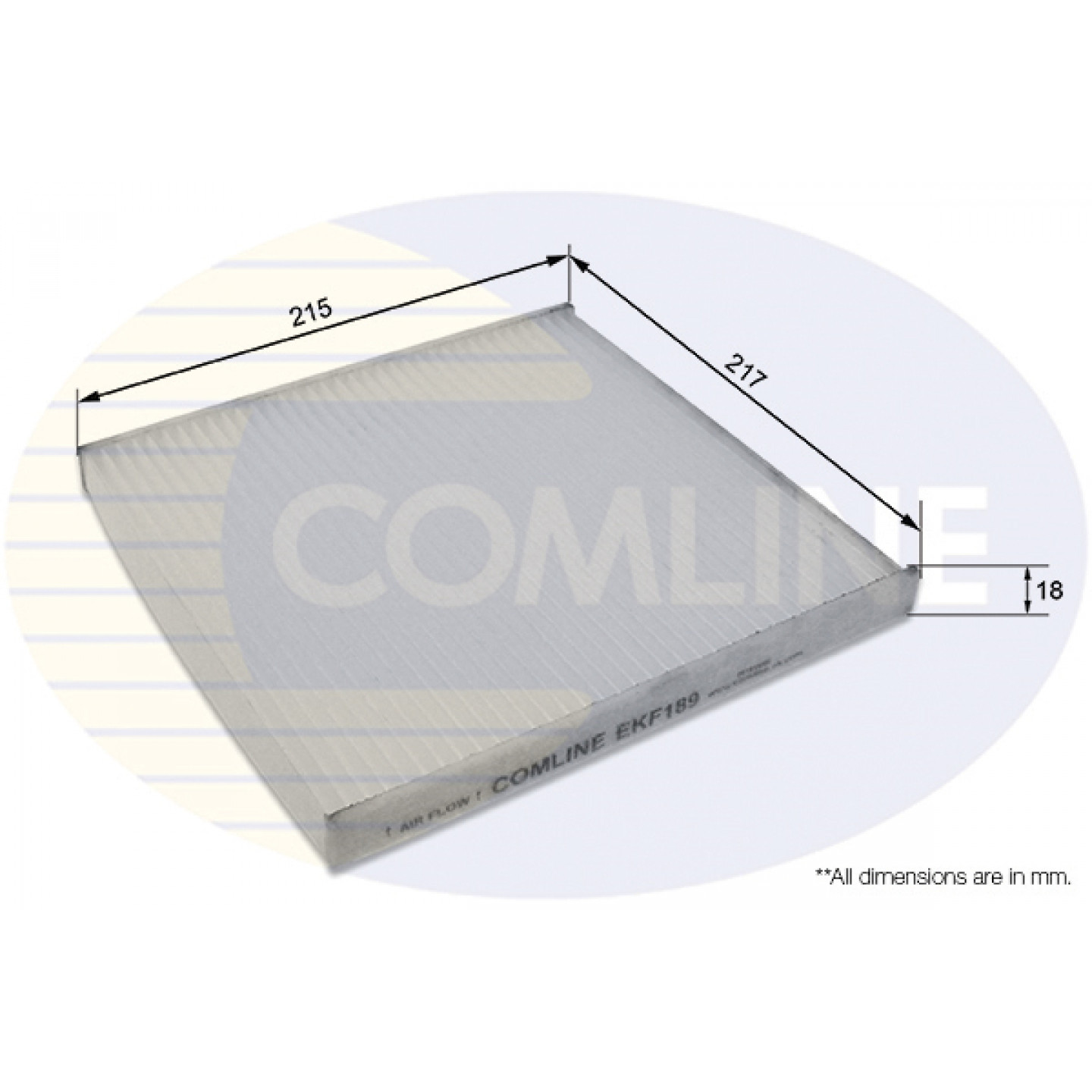 Filtro, aire habitáculo COMLINE EKF189