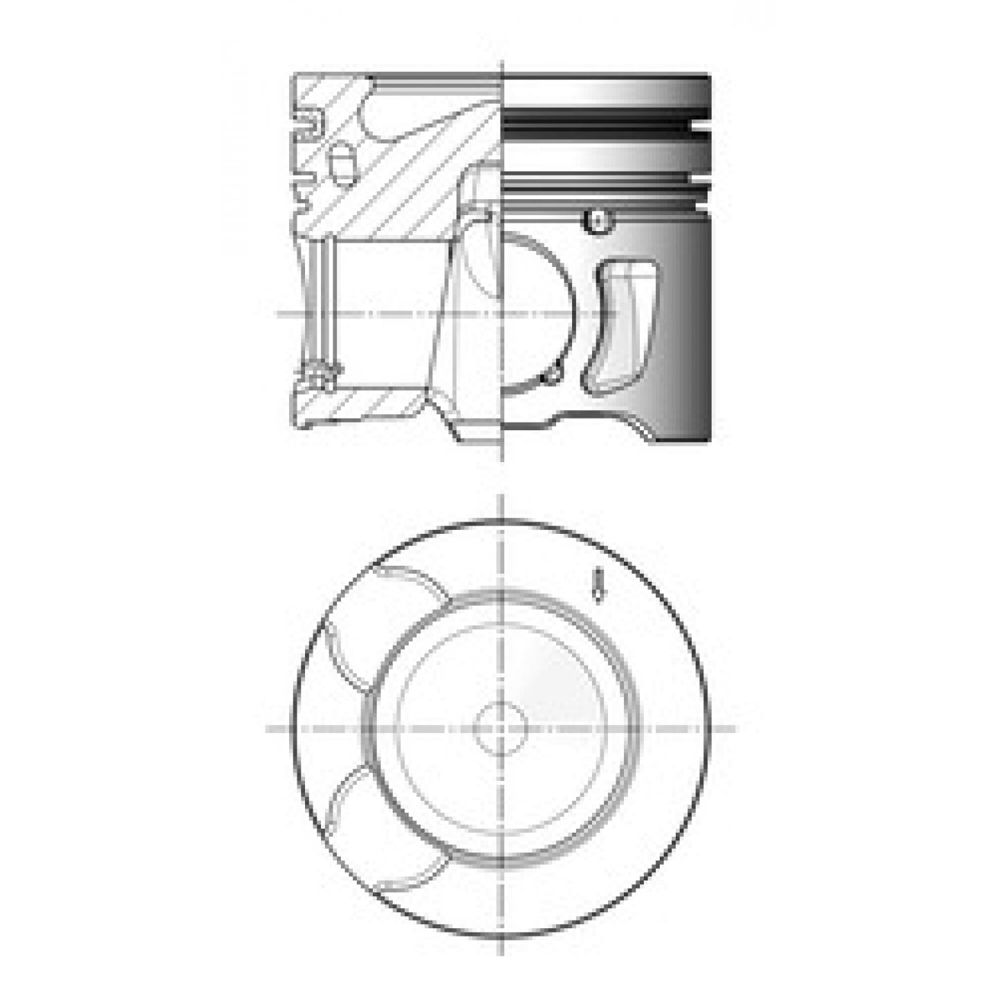 Piston KOLBENSCHMIDT 41251610