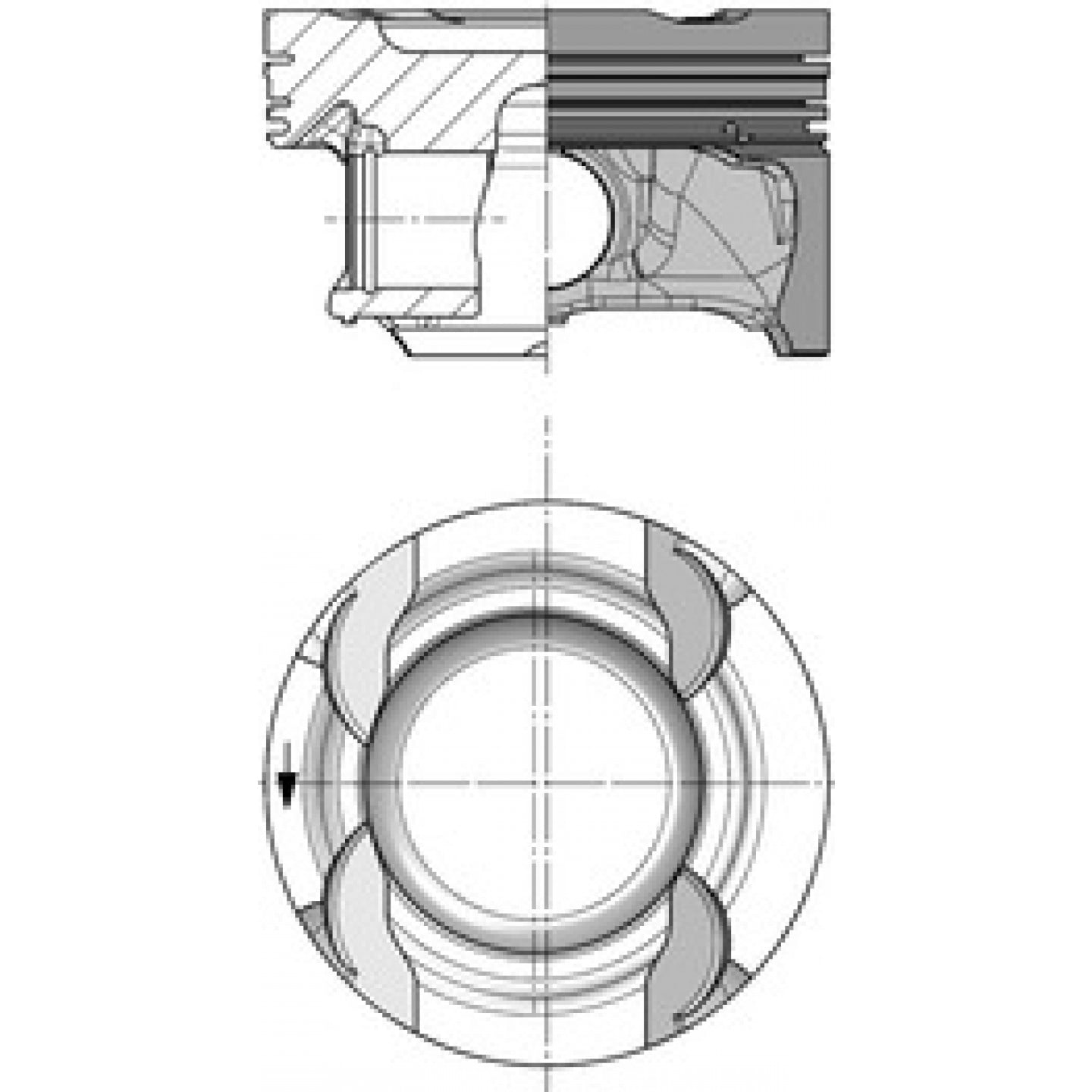 Piston KOLBENSCHMIDT 40853600