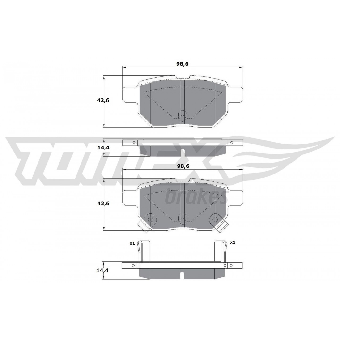 Bremseklodser TOMEX Brakes TX 15-01