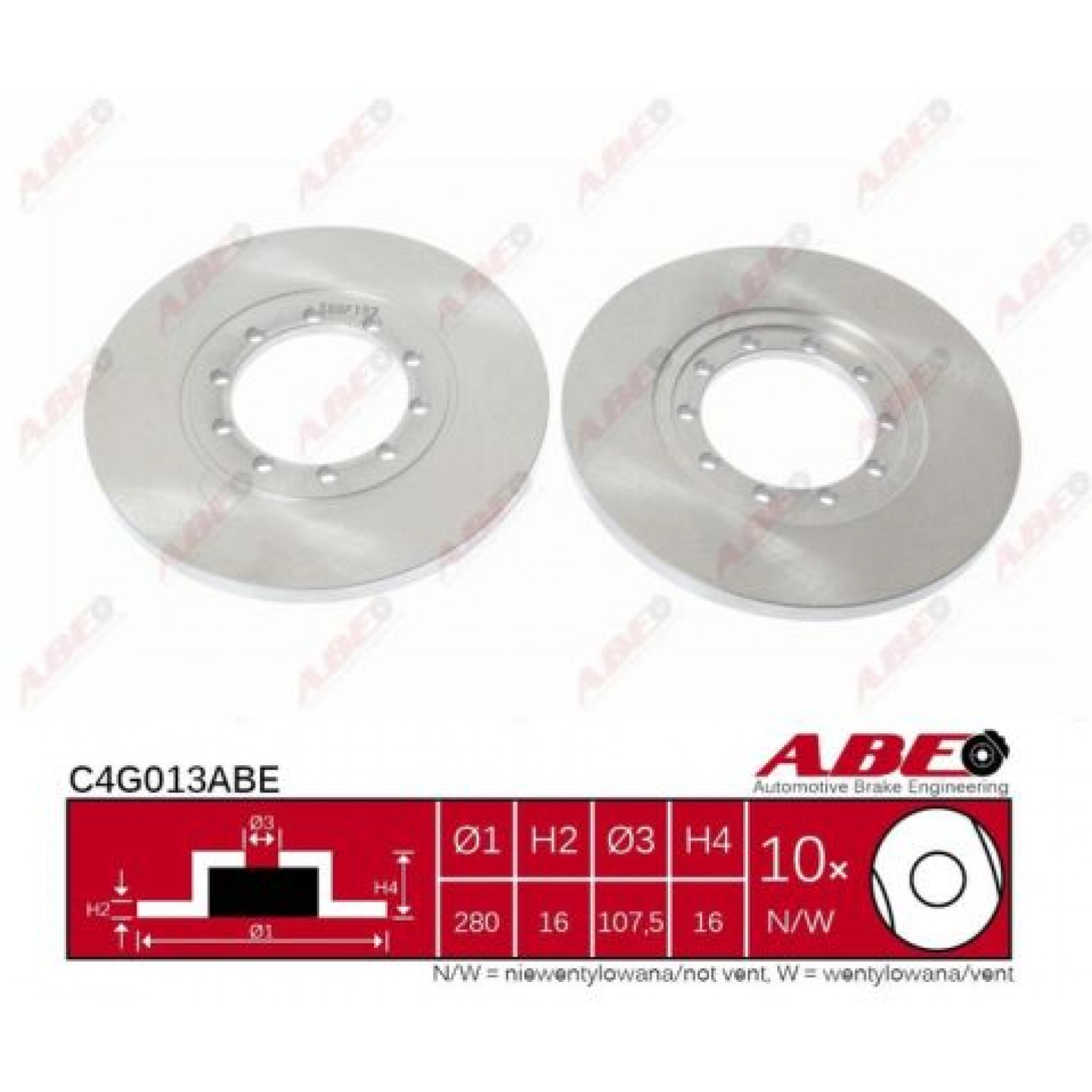 Disque de frein ABE C4G013ABE