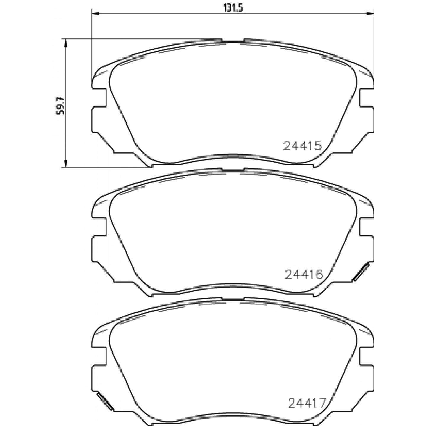 Sada brzdových destiček, kotoučová brzda HELLA PAGID 8DB 355 013-051