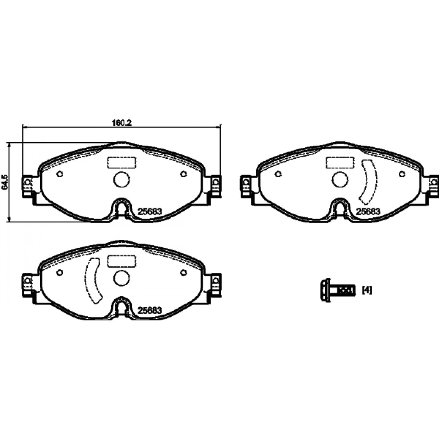 Brake Pad Set, disc brake HELLA PAGID 8DB 355 023-171 - Trodo.com