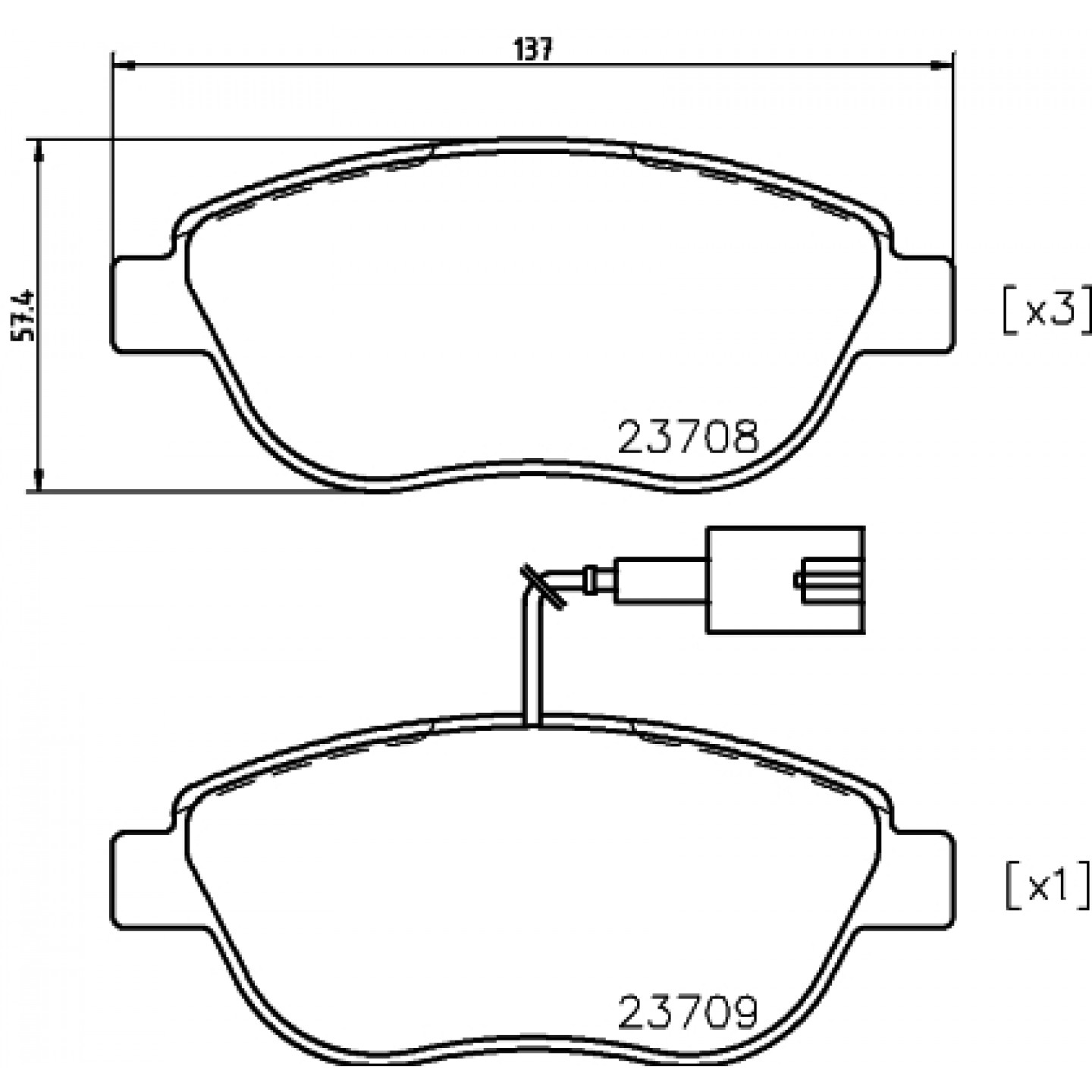 Kit de plaquettes de frein, frein à disque HELLA PAGID 8DB 355 018-831