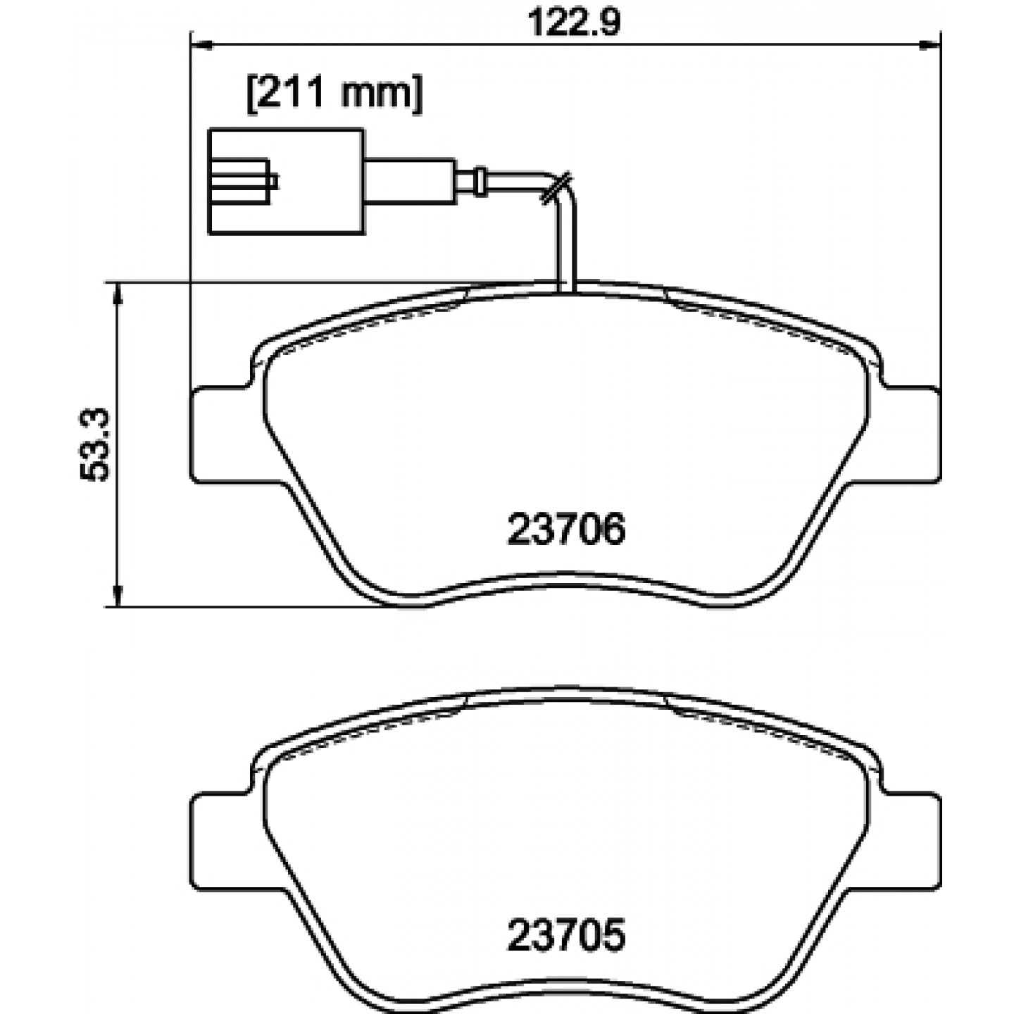 Kit de plaquettes de frein, frein à disque HELLA PAGID 8DB 355 016-071