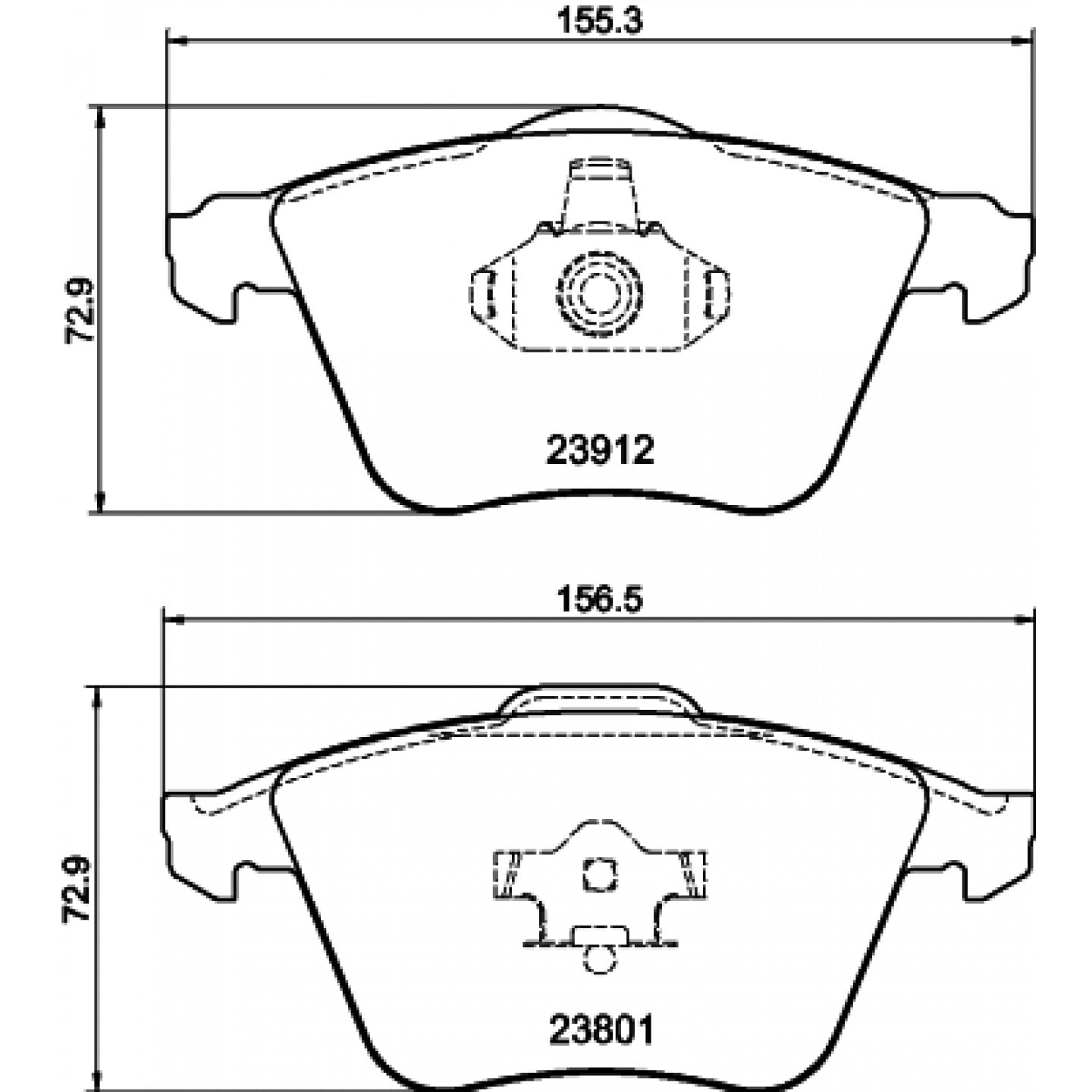 Kit de plaquettes de frein, frein à disque HELLA PAGID 8DB 355 012-281