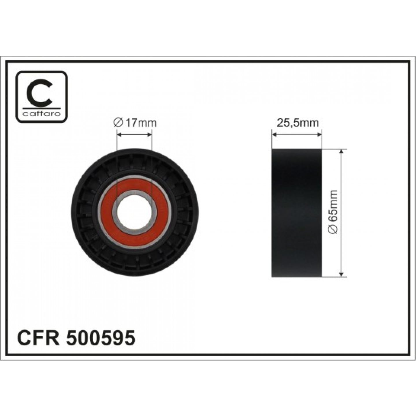 Rodillo tensor, correa auxiliar CAFFARO 500595