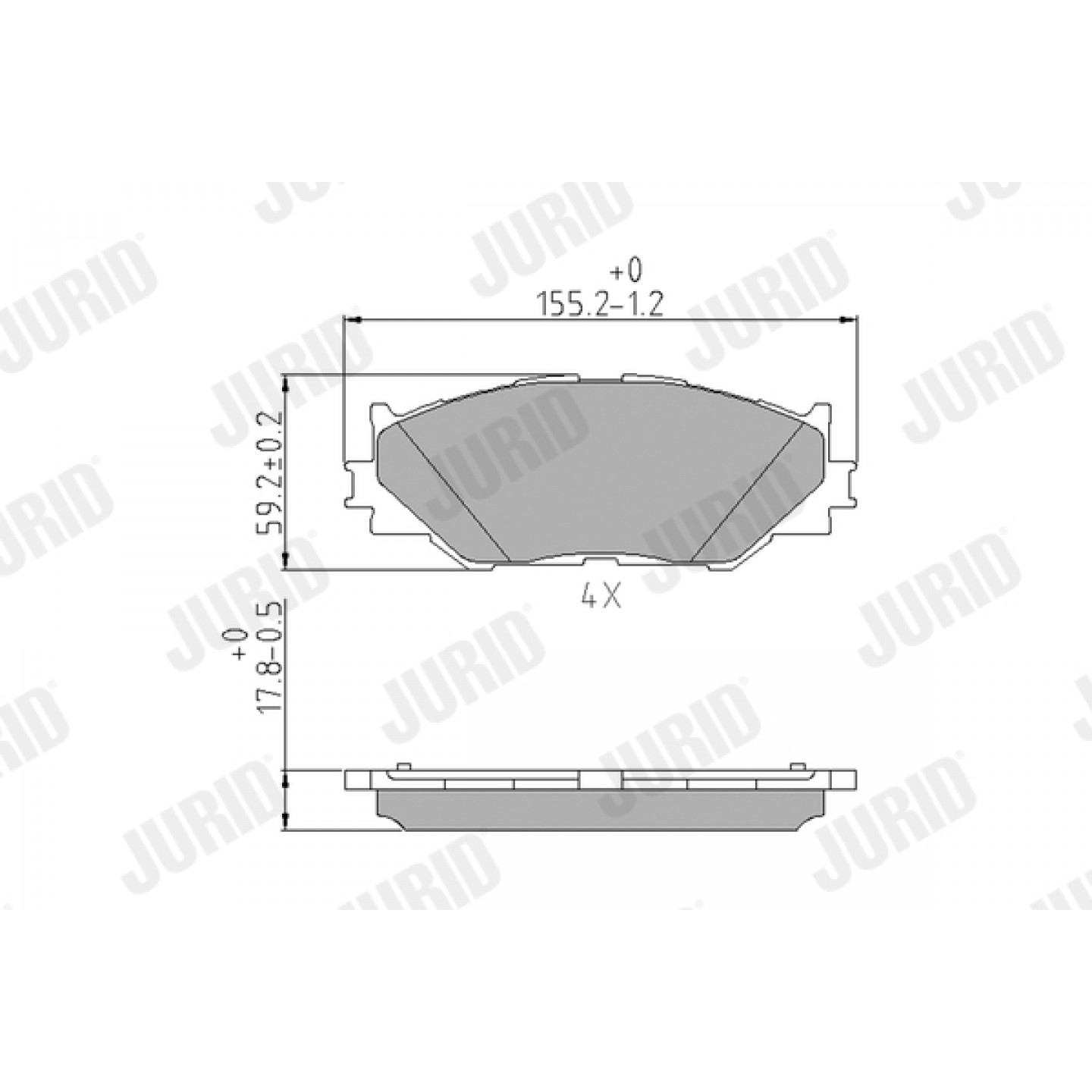 Kit de plaquettes de frein, frein à disque JURID 572620J