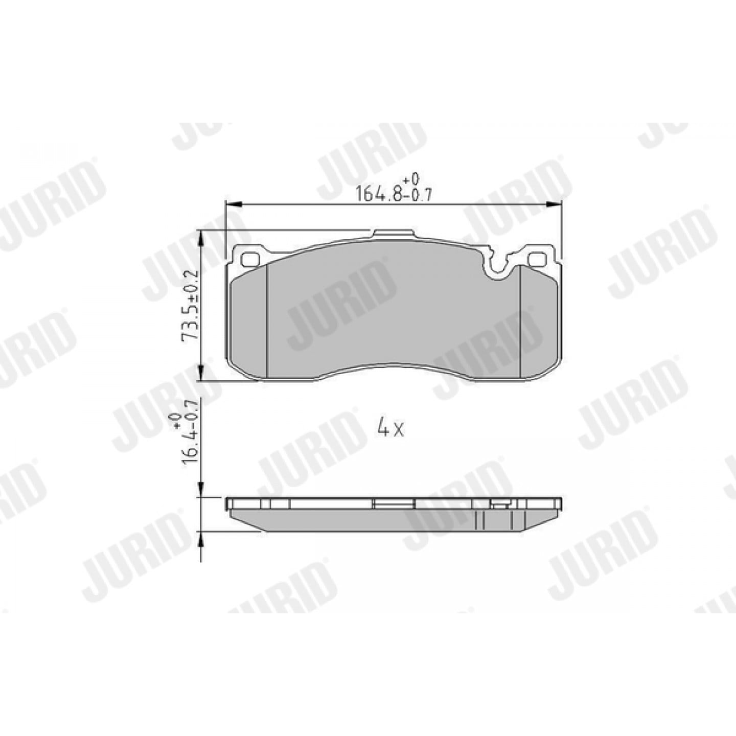 Kit de plaquettes de frein, frein à disque JURID 573294J