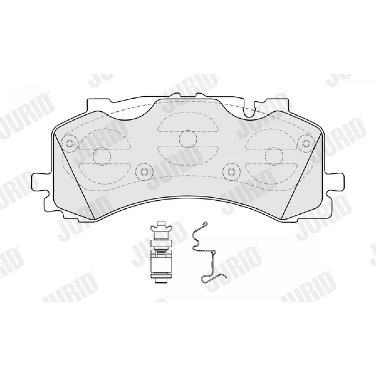 Kit de plaquettes de frein, frein à disque JURID 573902J