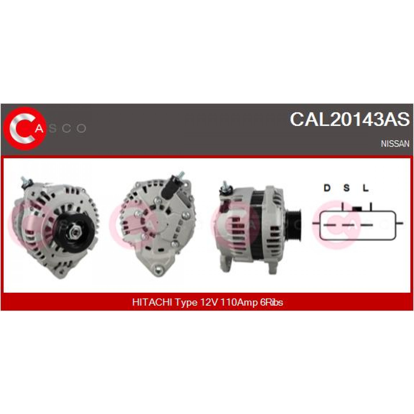 Alternador CASCO CAL20143AS